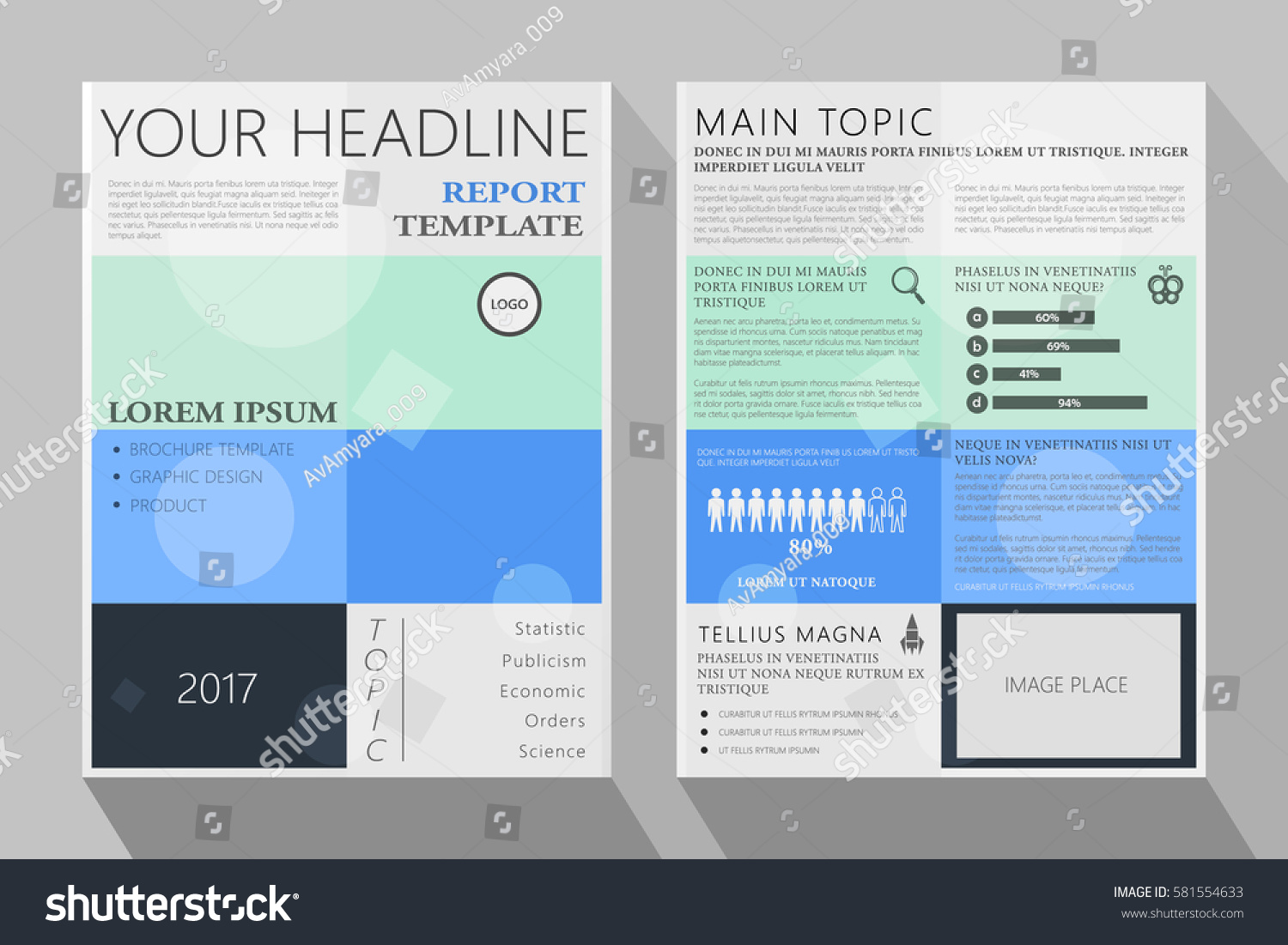 Brochure Template Design Annual Report Layout Stock Vector Royalty Free 581554633