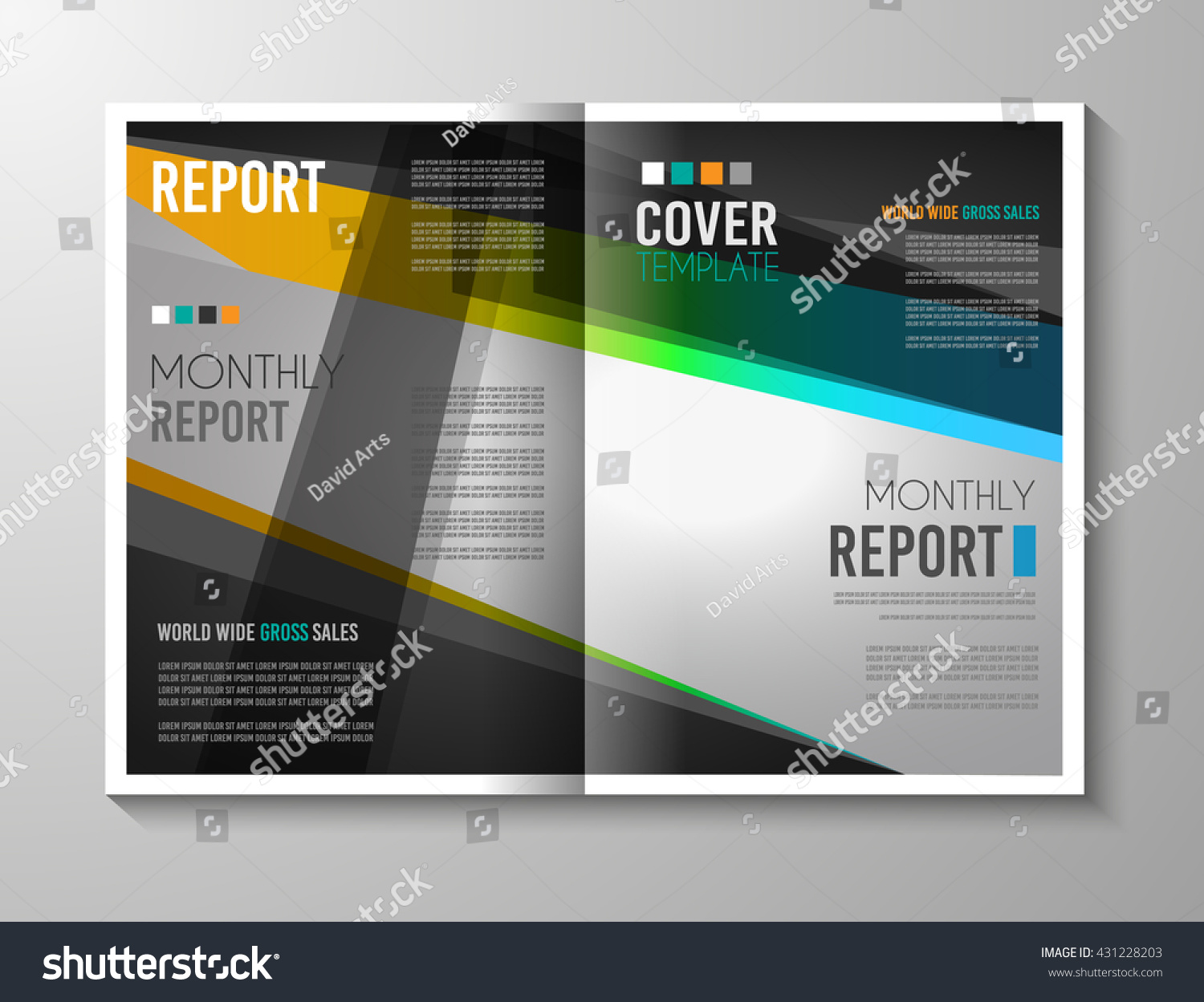 Brochure Template Flyer Design Leaflet Cover Stock Vector (Royalty Throughout Ir Report Template