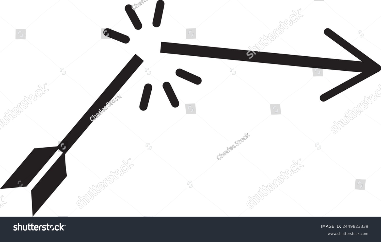 SVG of Broken Arrow icon vector. Can be used for Archery. illustration with flat style svg