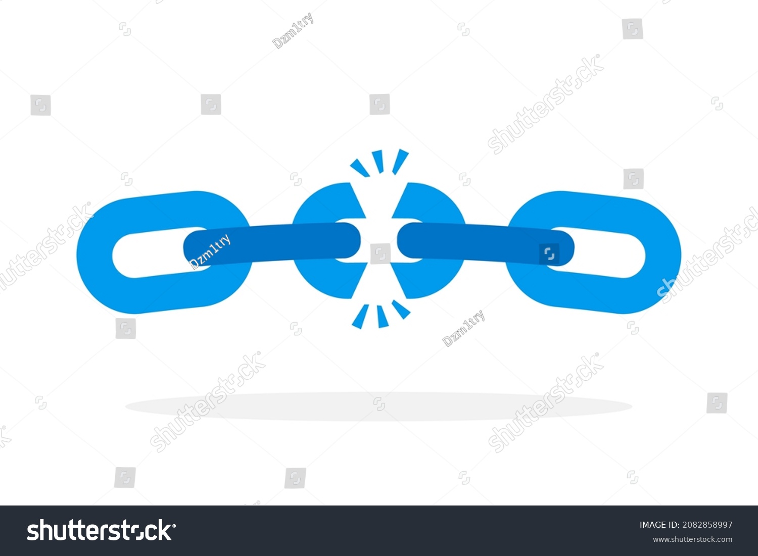 Broken Chain Icon Clipart Image Isolated Stock Vector (Royalty Free ...