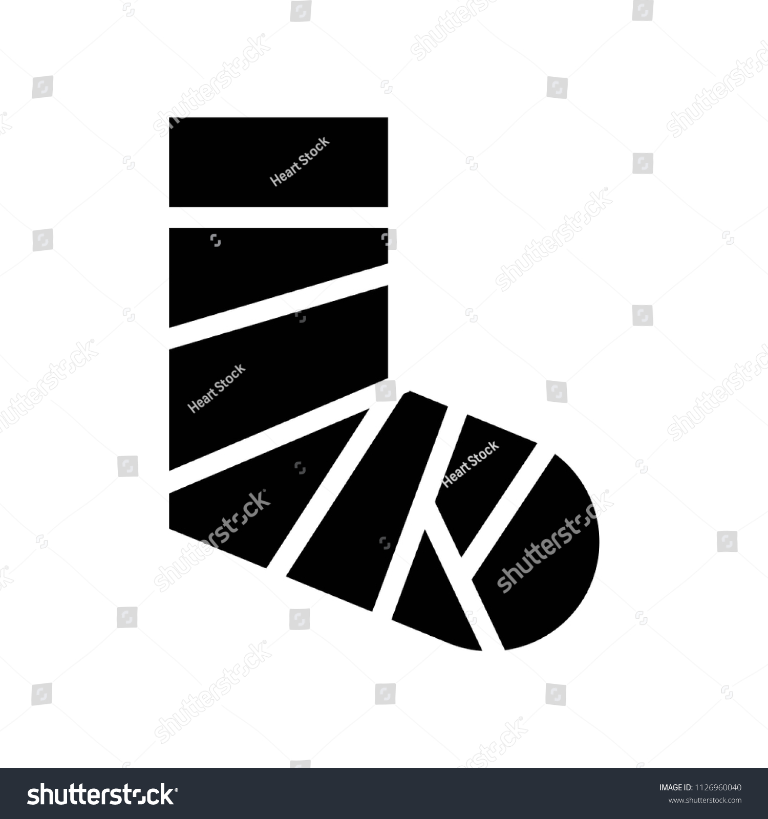 SVG of Broken feet with bandage icon vector icon. Simple element illustration. Broken feet with bandage symbol design. Can be used for web and mobile. svg