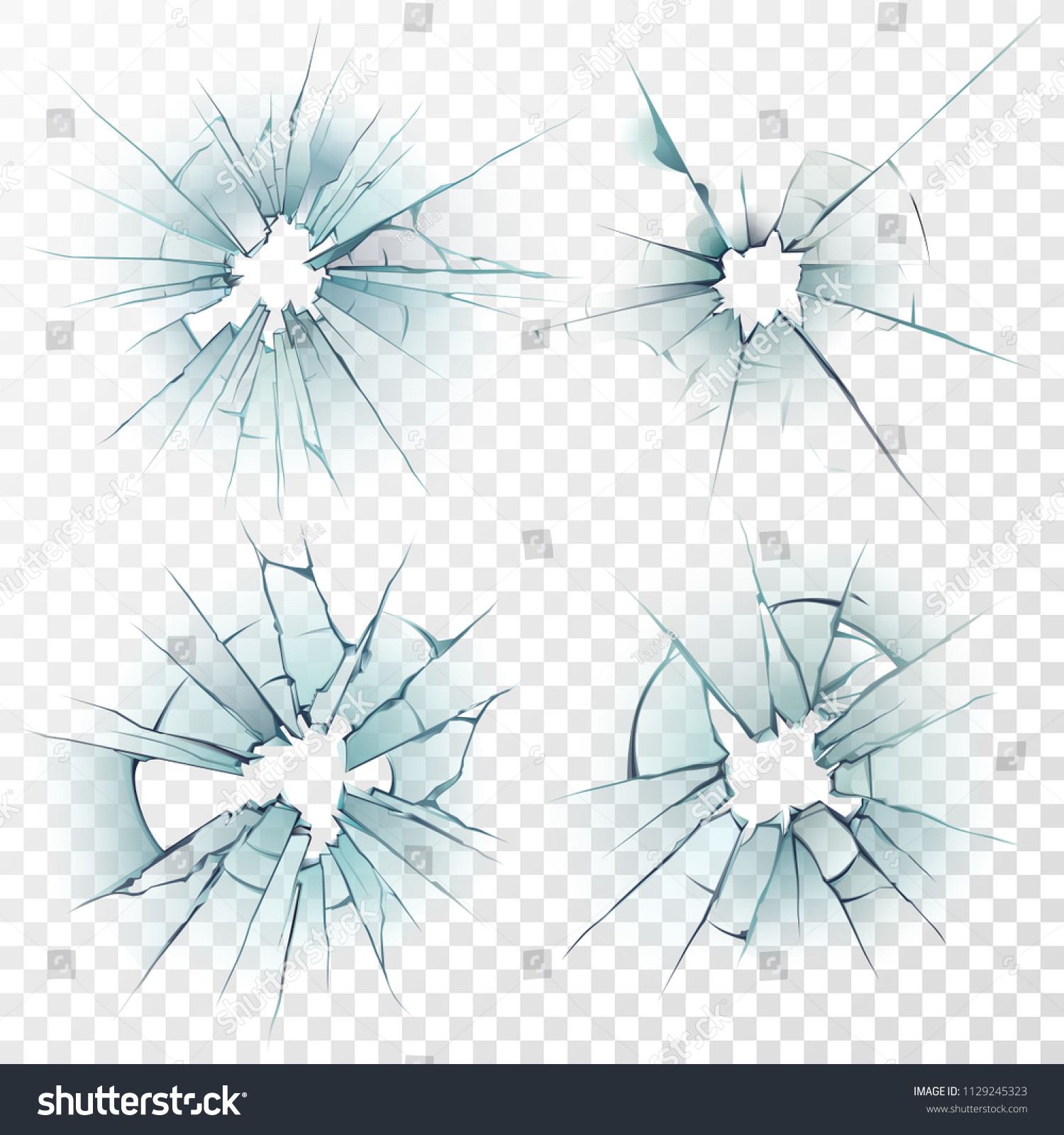 SVG of Broken glass. Cracked texture on deforming mirror, smashed windows or damaged car windshield by bullet 3D sharp destruction crash smash ice surface. Realistic repair crack hole isolated vector set svg