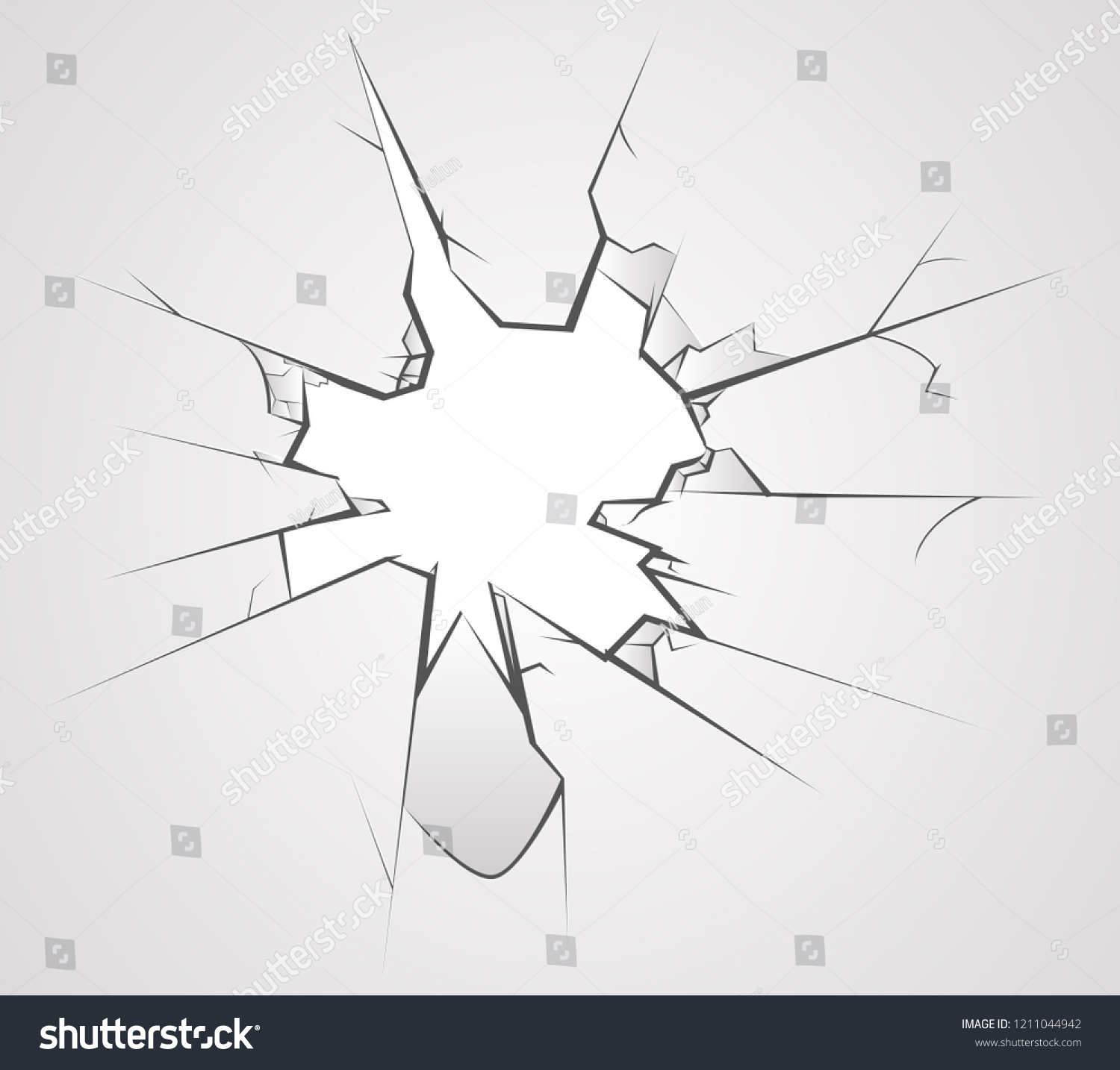 SVG of Broken glass cracks hole transparent background vector illustration svg