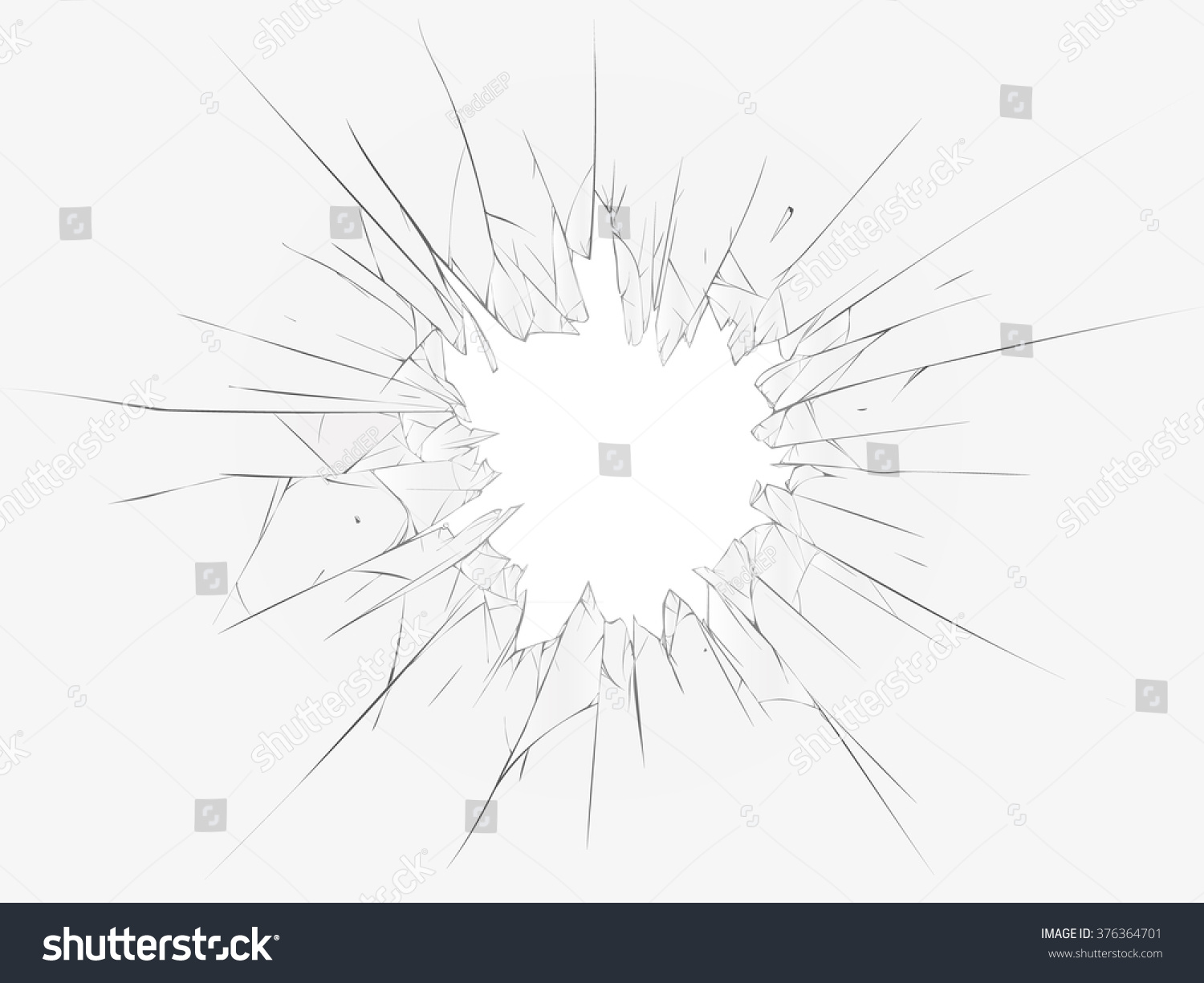 SVG of Broken glass on a white background. Vector illustration svg
