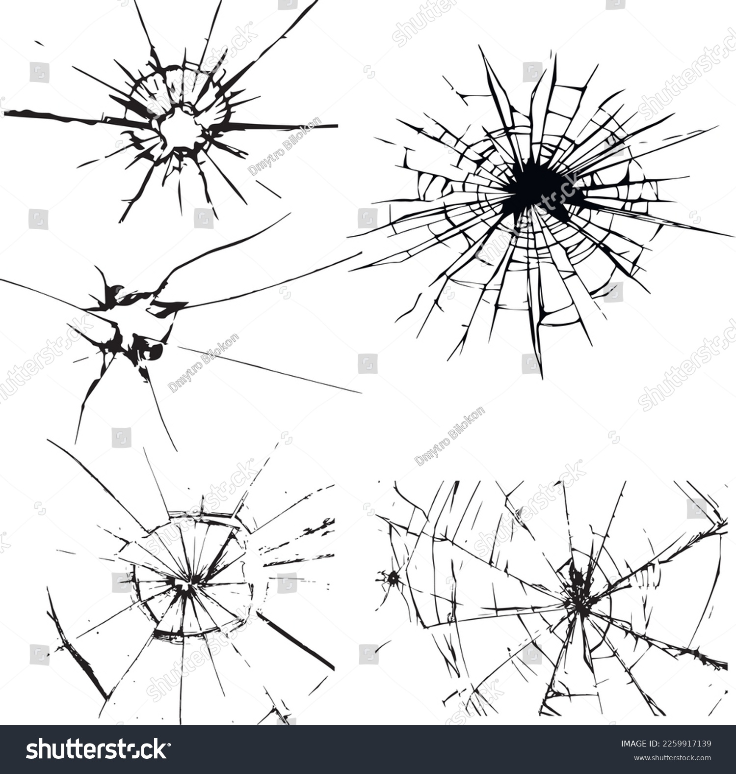 SVG of Broken glass set, Cracked effect, SVG Vector svg