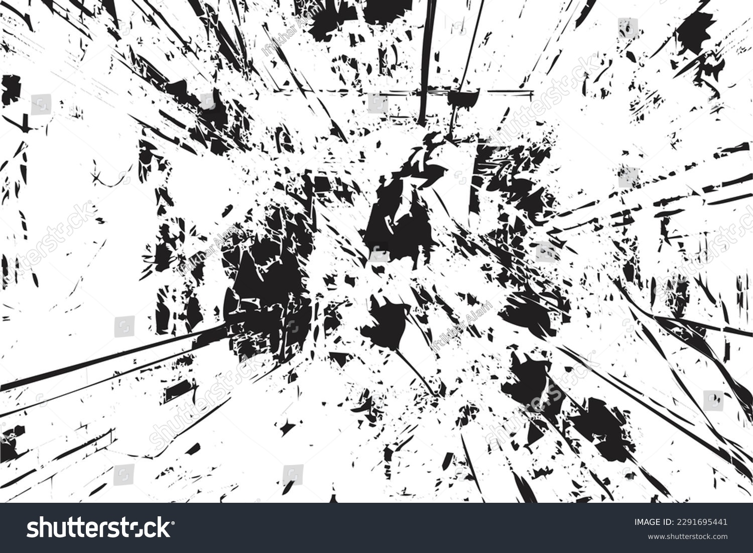 SVG of Broken glass texture effect on a white background. Stained surface and broken glass grunge effect vector. Rusty background and dust grunge effect vector with black and white colors. svg