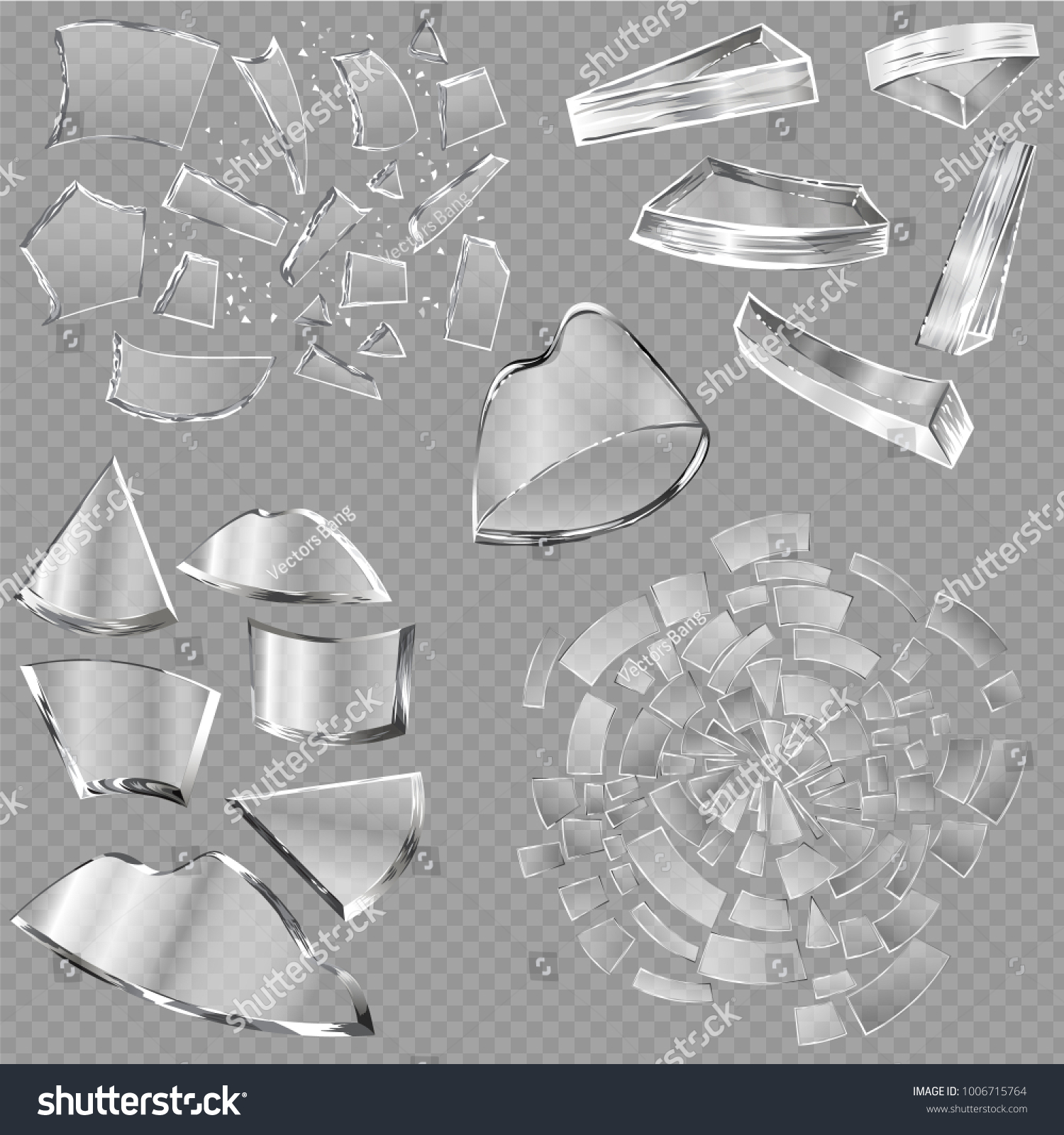 SVG of Broken glass vector sharp pieces of window and realistic shattered glassware or shattering debris of breaking mirror isolated on transparent background illustration backdrop svg