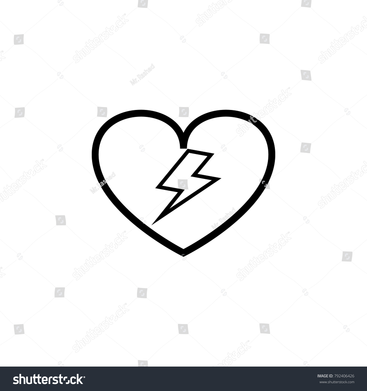 Broken Heart Icon Elements Human Deaths Stock Vector Royalty Free