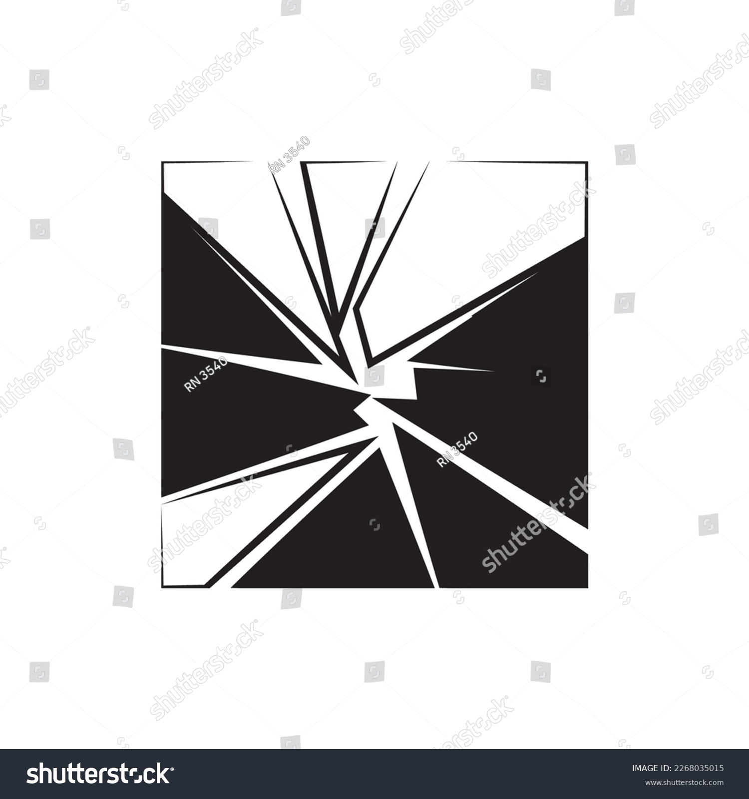 SVG of broken mirror icon vector illustration symbol design svg