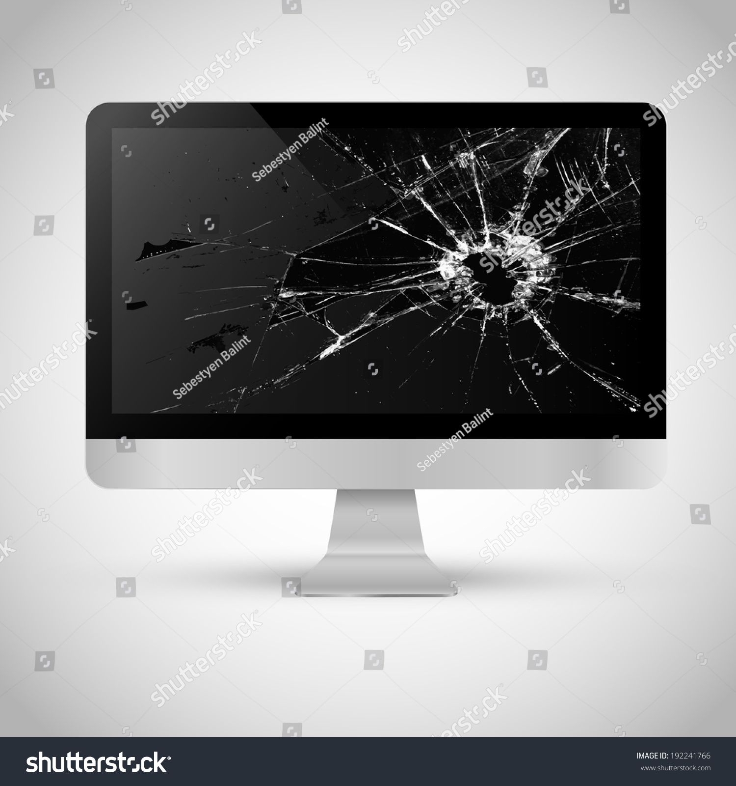 broken computer screen effect