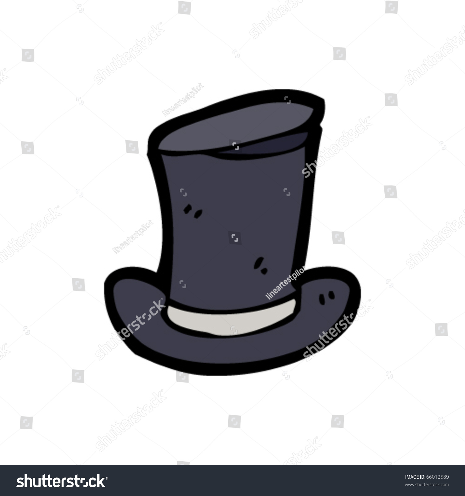 Broken Top Hat Cartoon Stock Vector 66012589 - Shutterstock