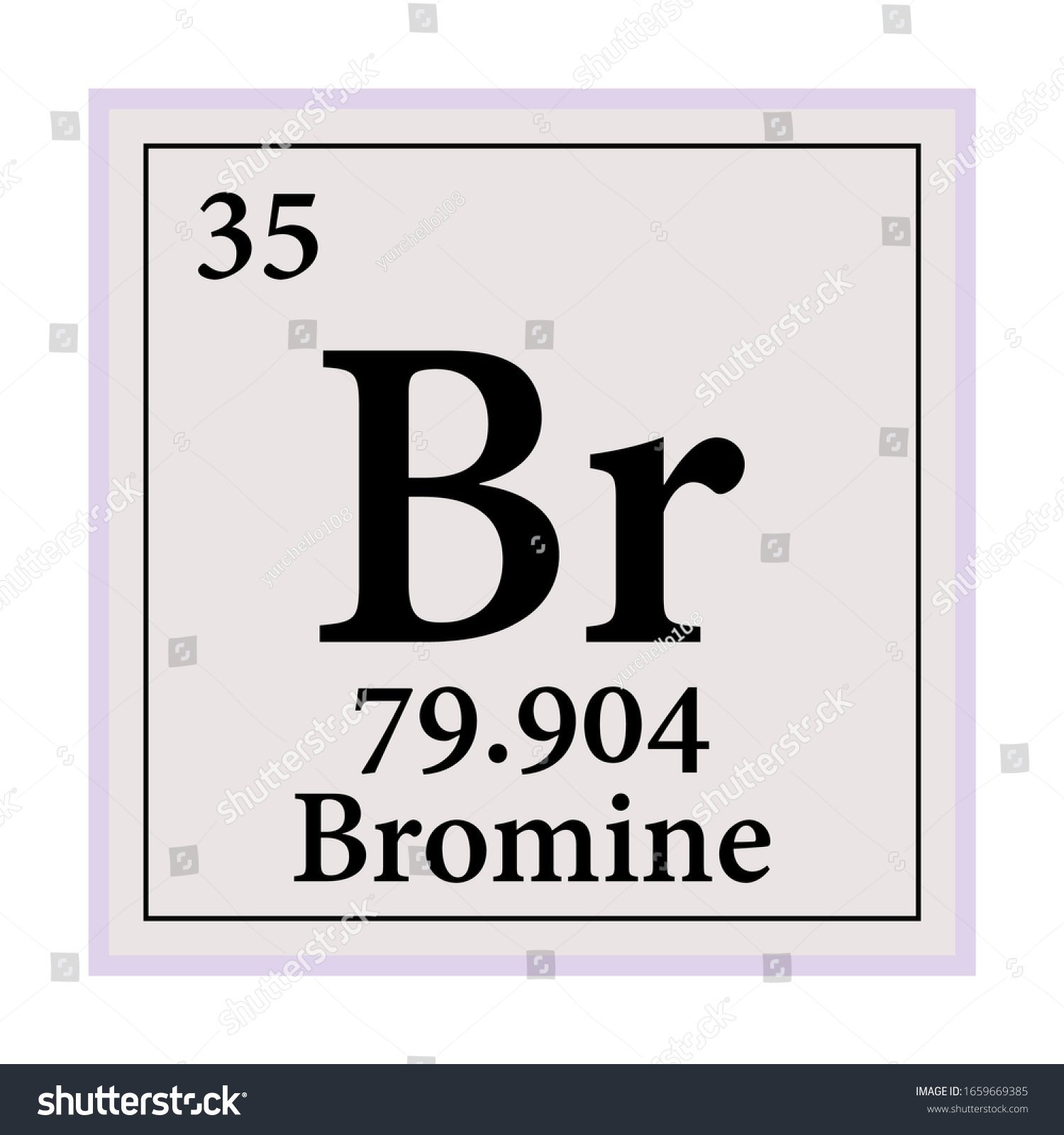 Bromine Periodic Table der Elements Vektorillustration Stock