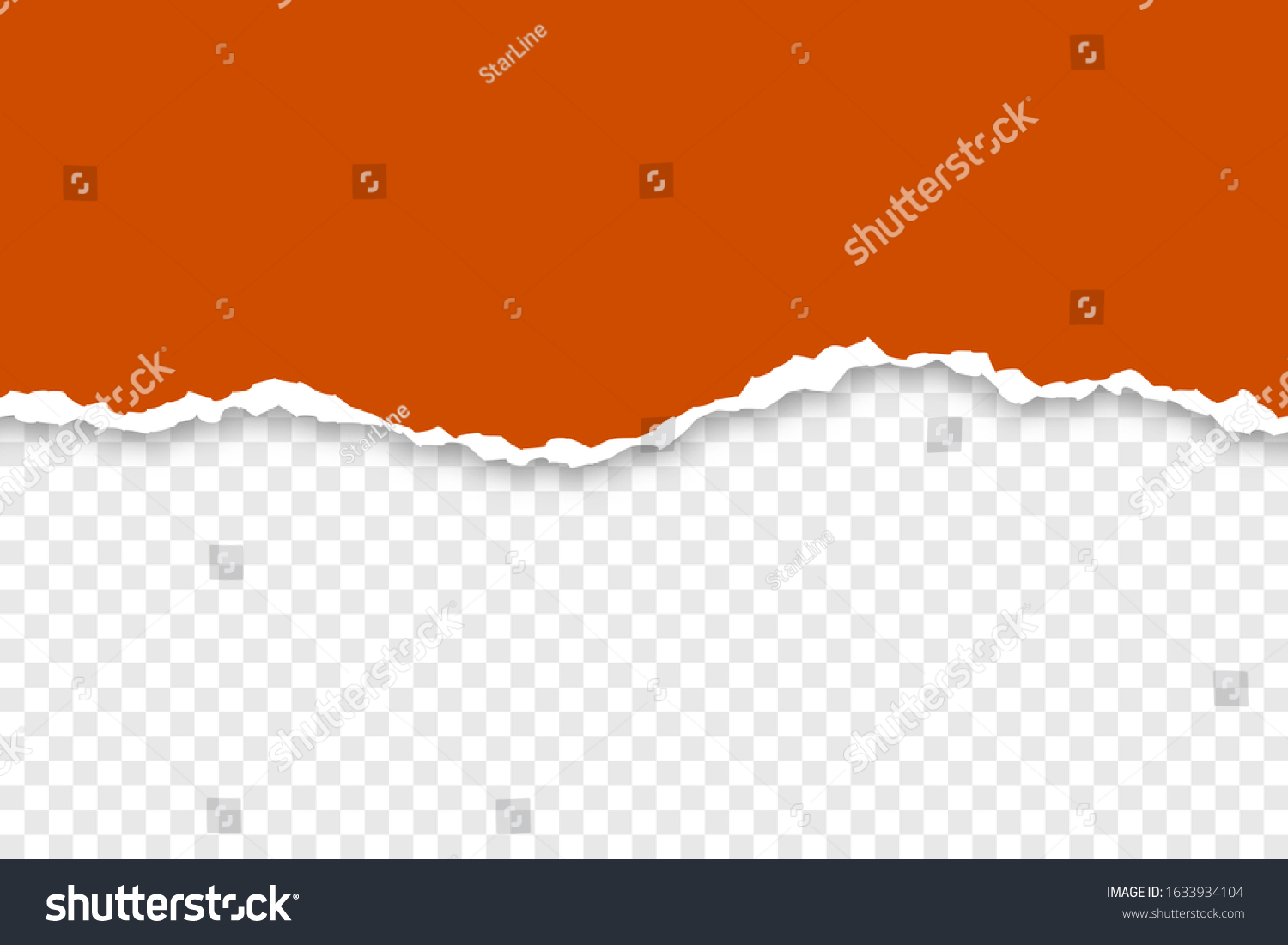 Browen Torn Paper On Transparent Background Stock Vector (royalty Free 