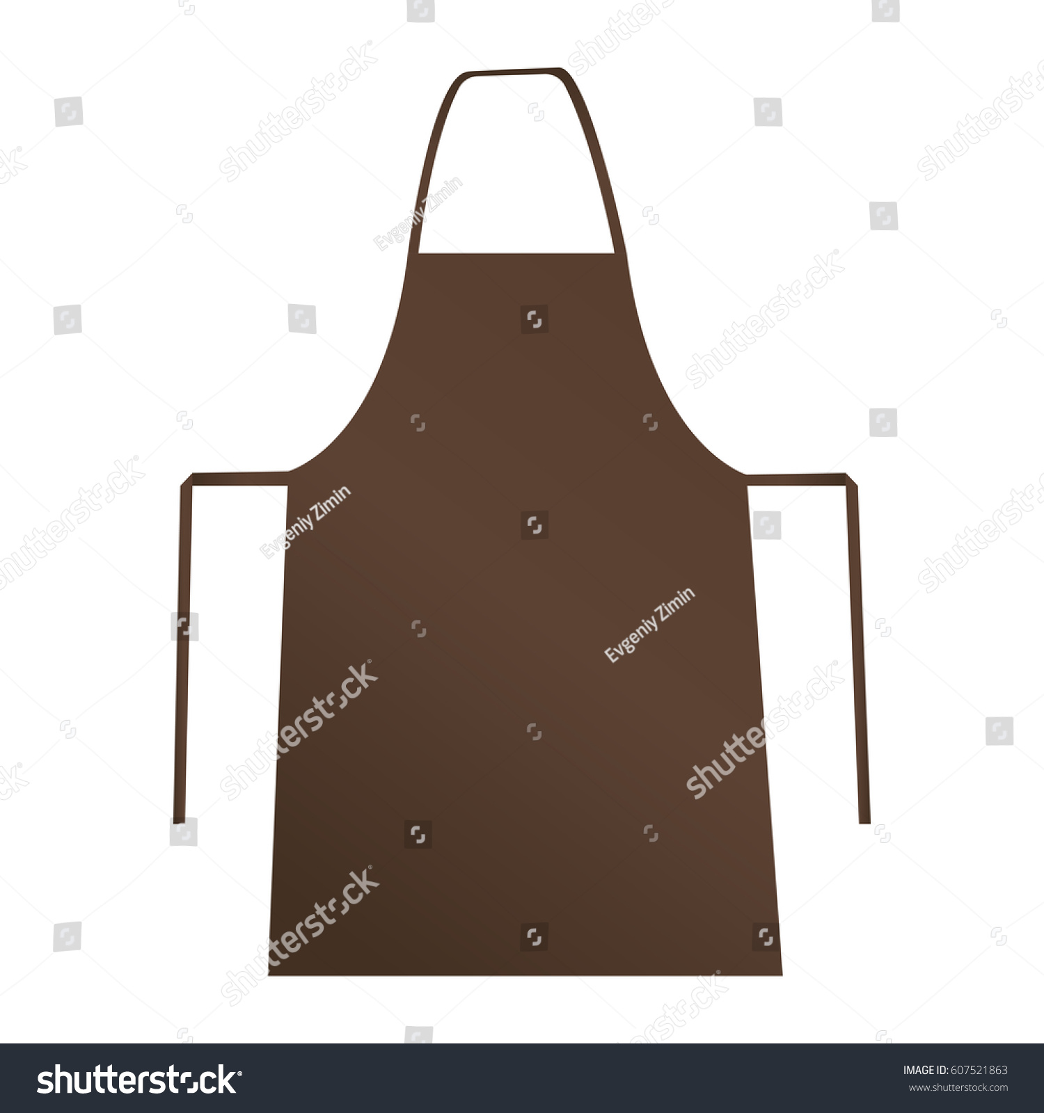 Download Brown Apron Isolated On White Background Stock Vector ...