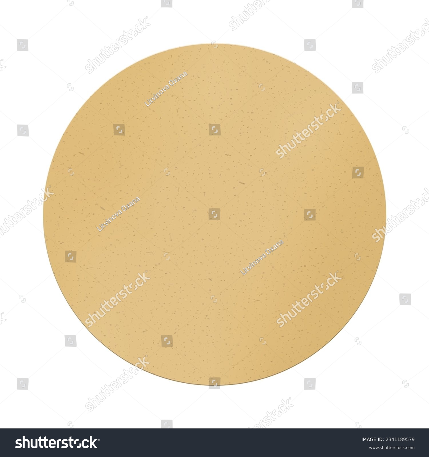 SVG of Brown cardboard beer stand mockup. Empty beer sample isolated from background. Carton circle for branding and applying a logo under a hot cup or a wet glass. svg