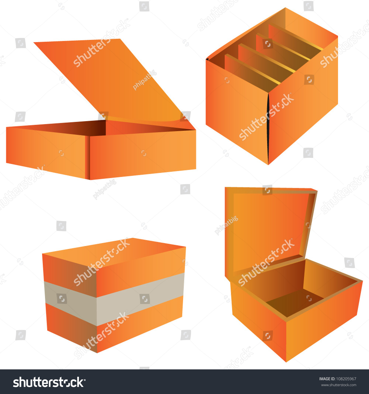 Brown Carton Box, Packaging Stock Vector Illustration 108205967