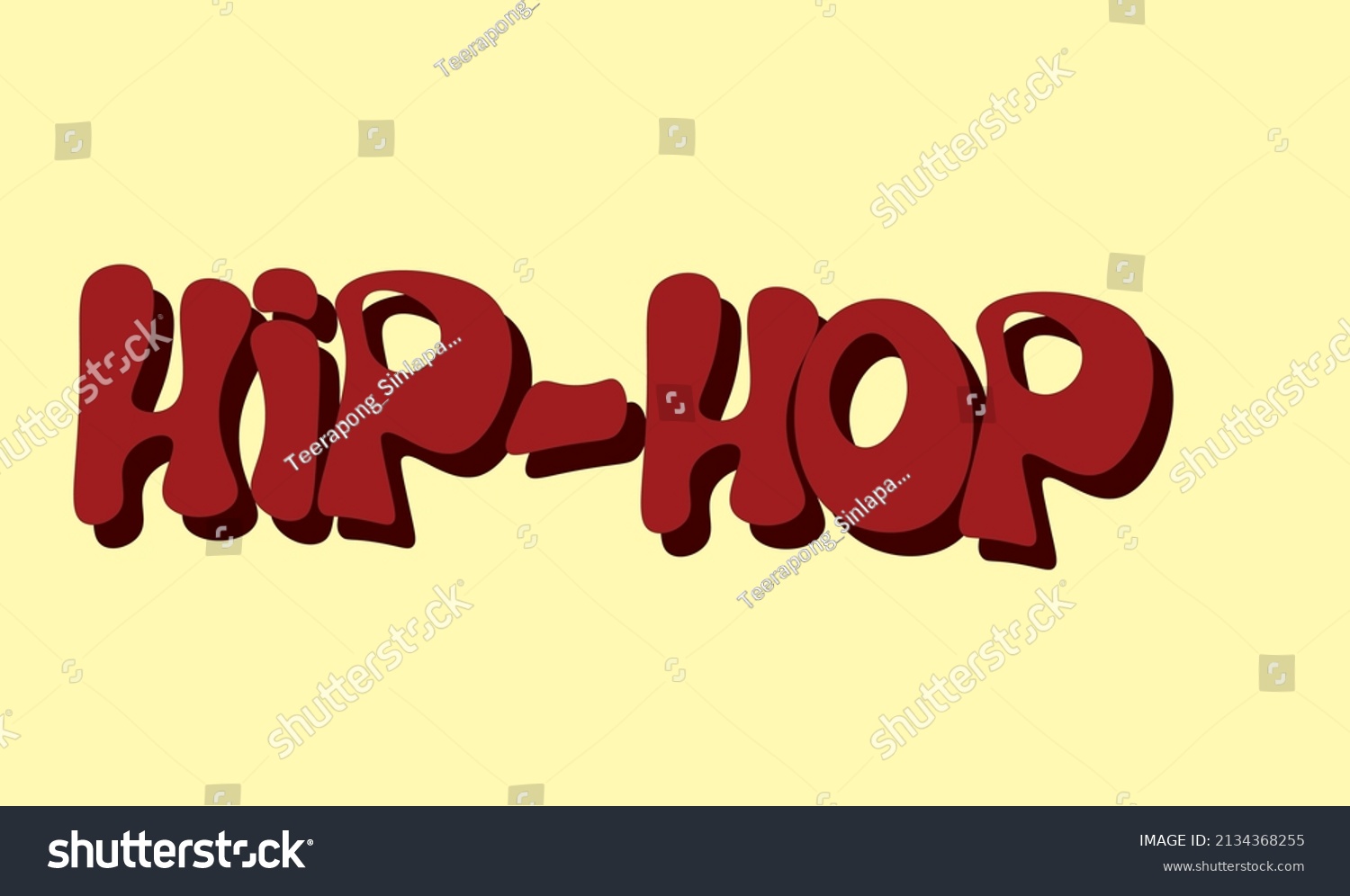 Brown Word Art Word Hiphop Stock Vector (royalty Free) 2134368255 