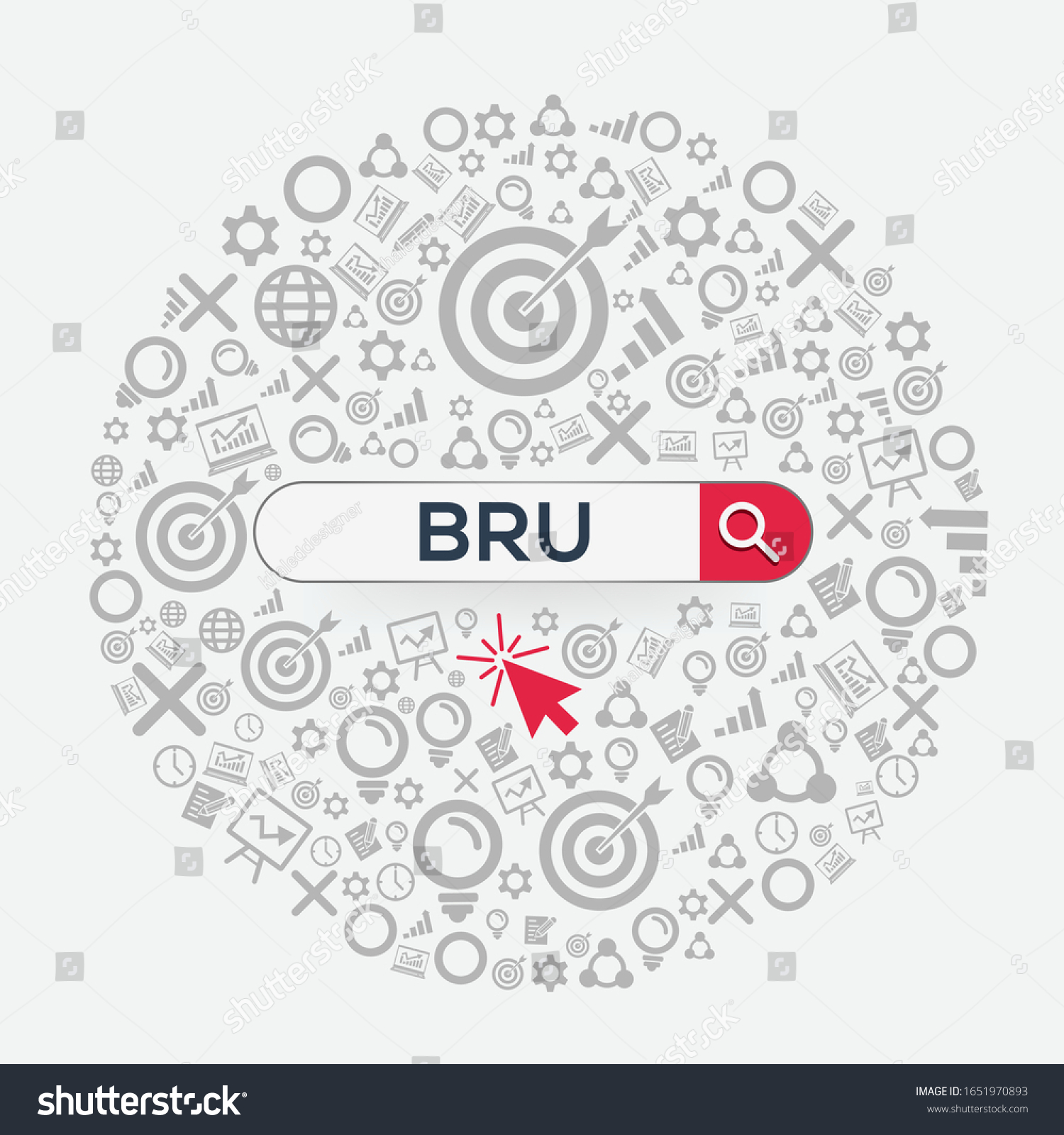 Bru Mean Business Recovery Unit Word Stock Vector (Royalty Free