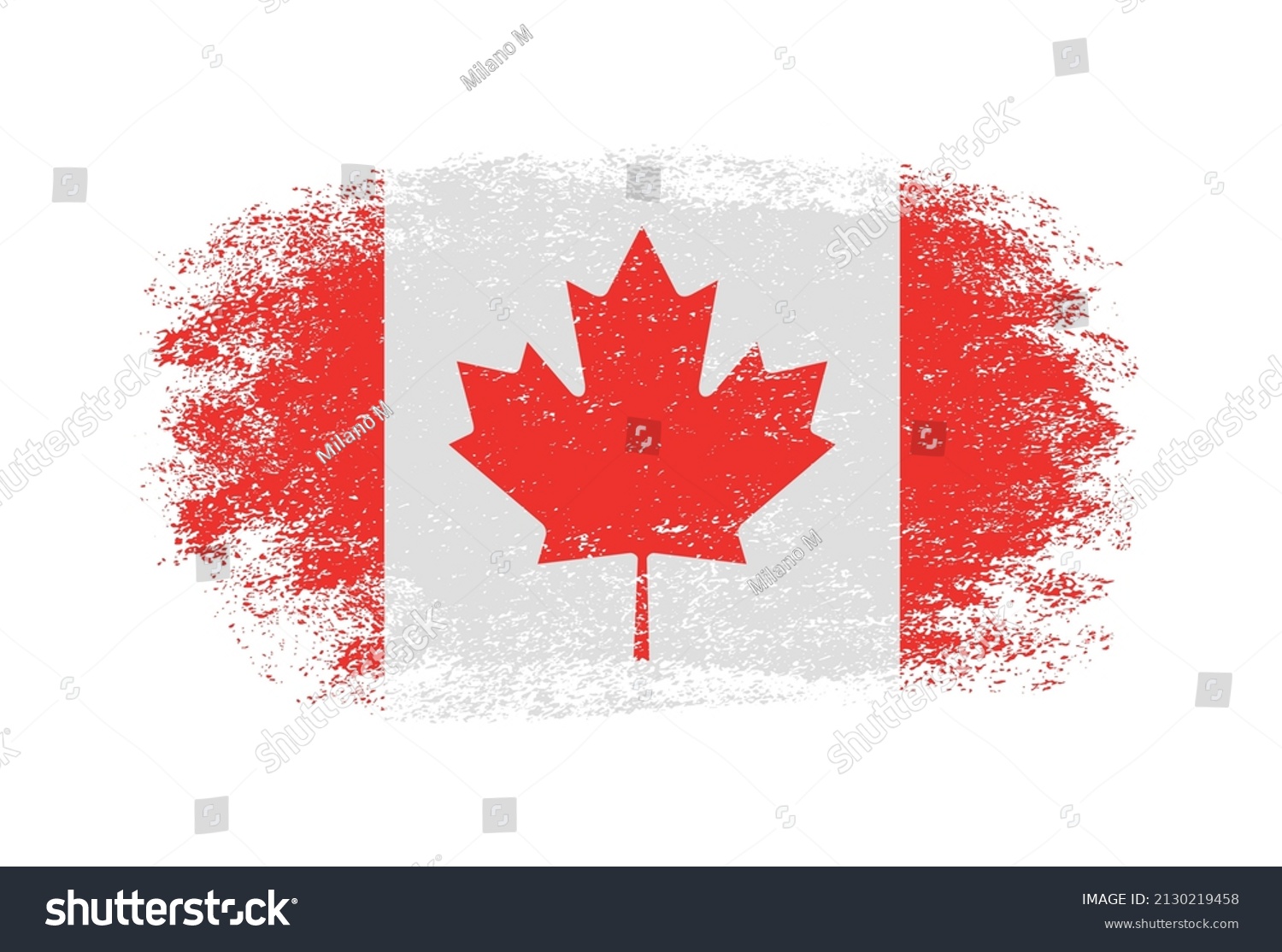 Brush Stroke Flag Canadagrunge Canada Flag Stock Vector Royalty Free 2130219458 Shutterstock 4135