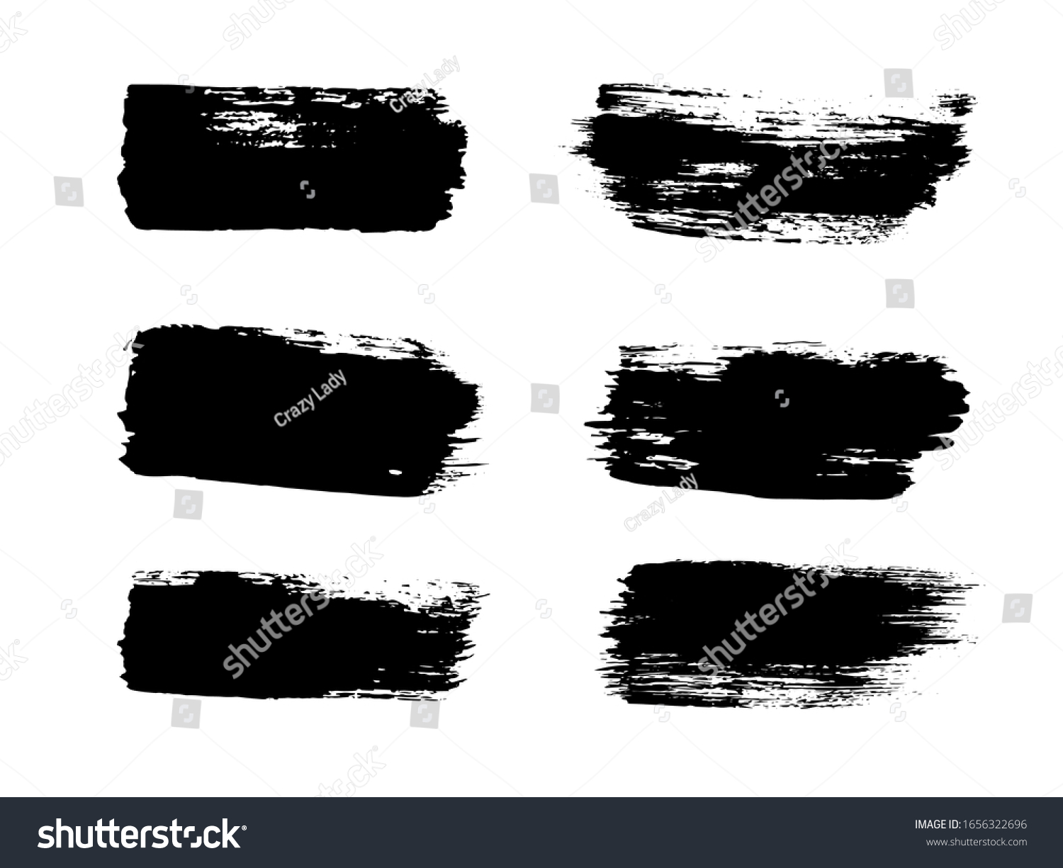 Brush Stroke Grey Distress Shapes Dark Stock Vector (Royalty Free ...