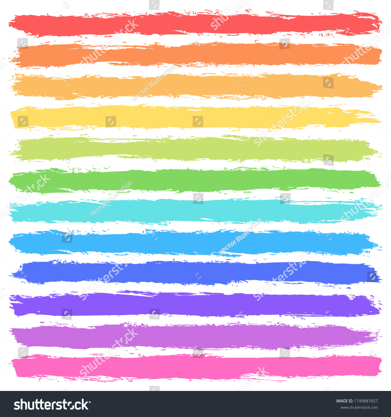 Brush Stroke Left Imprint Paint Texture Stock Vector (Royalty Free ...