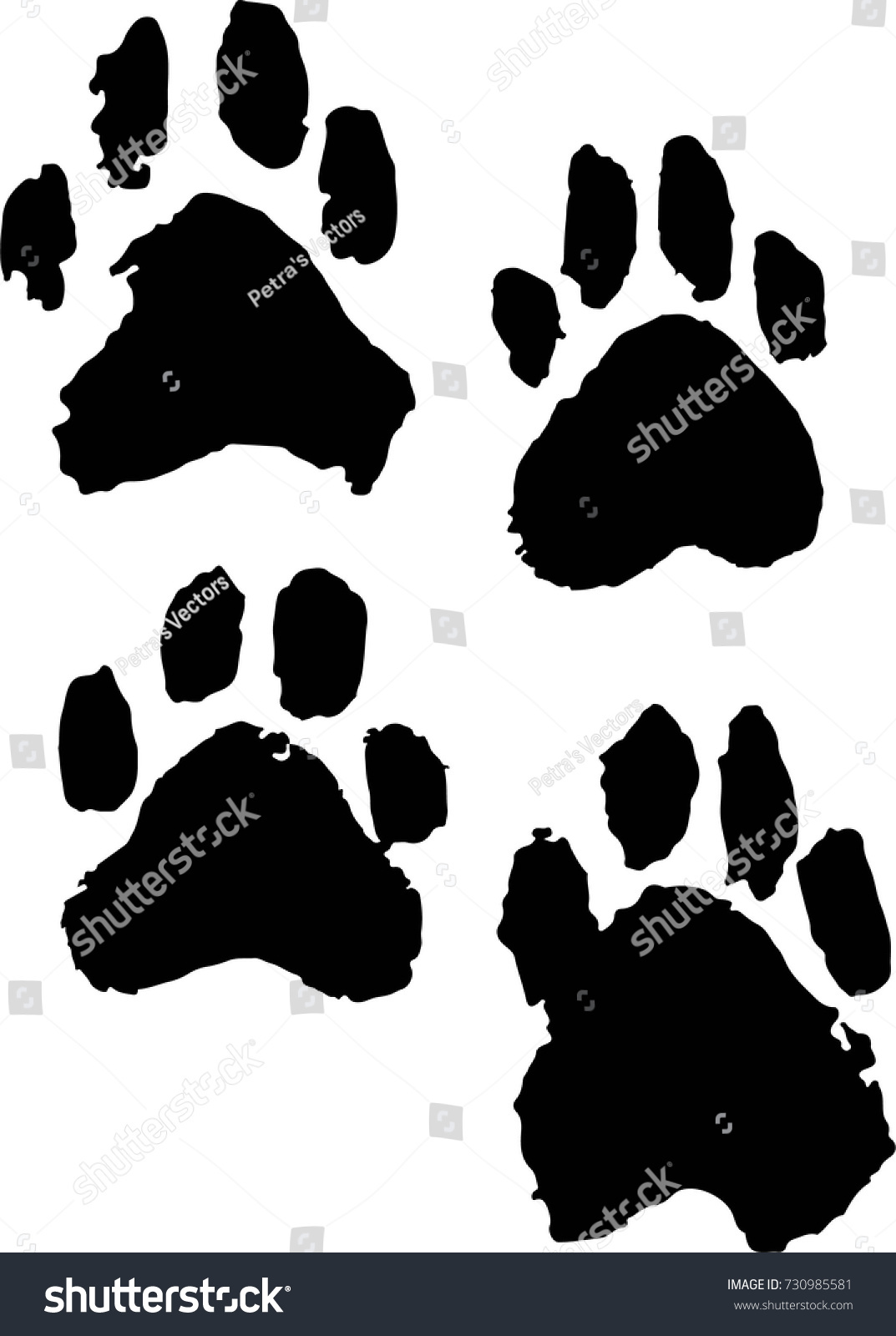 paw print brush