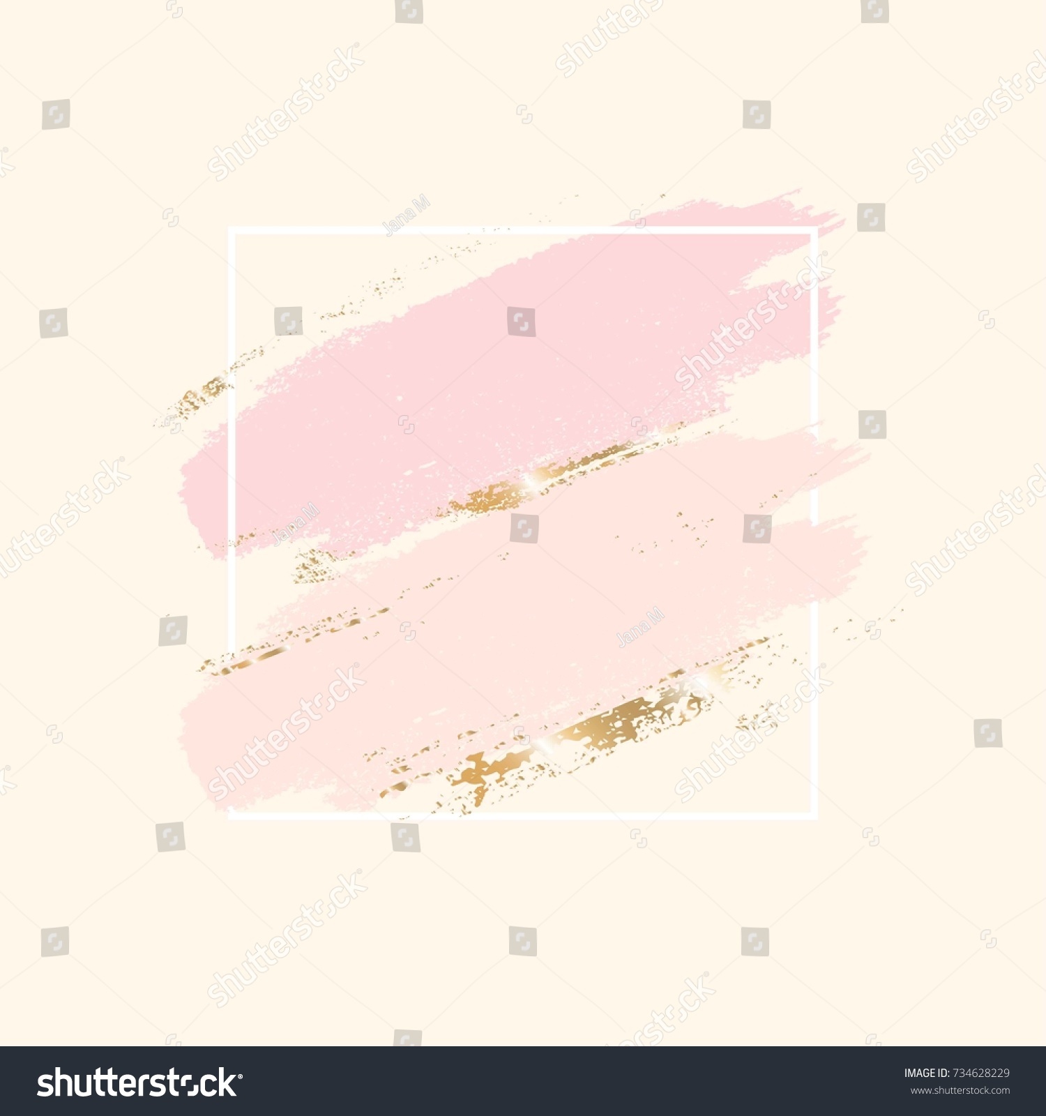 Brush Strokes Gentle Skin Tones White Stock Vector (Royalty Free) 734628229