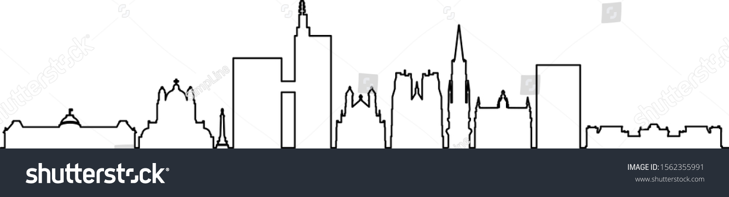 Brussels City Skyline Vector Silhouette Stock Vector (Royalty Free ...