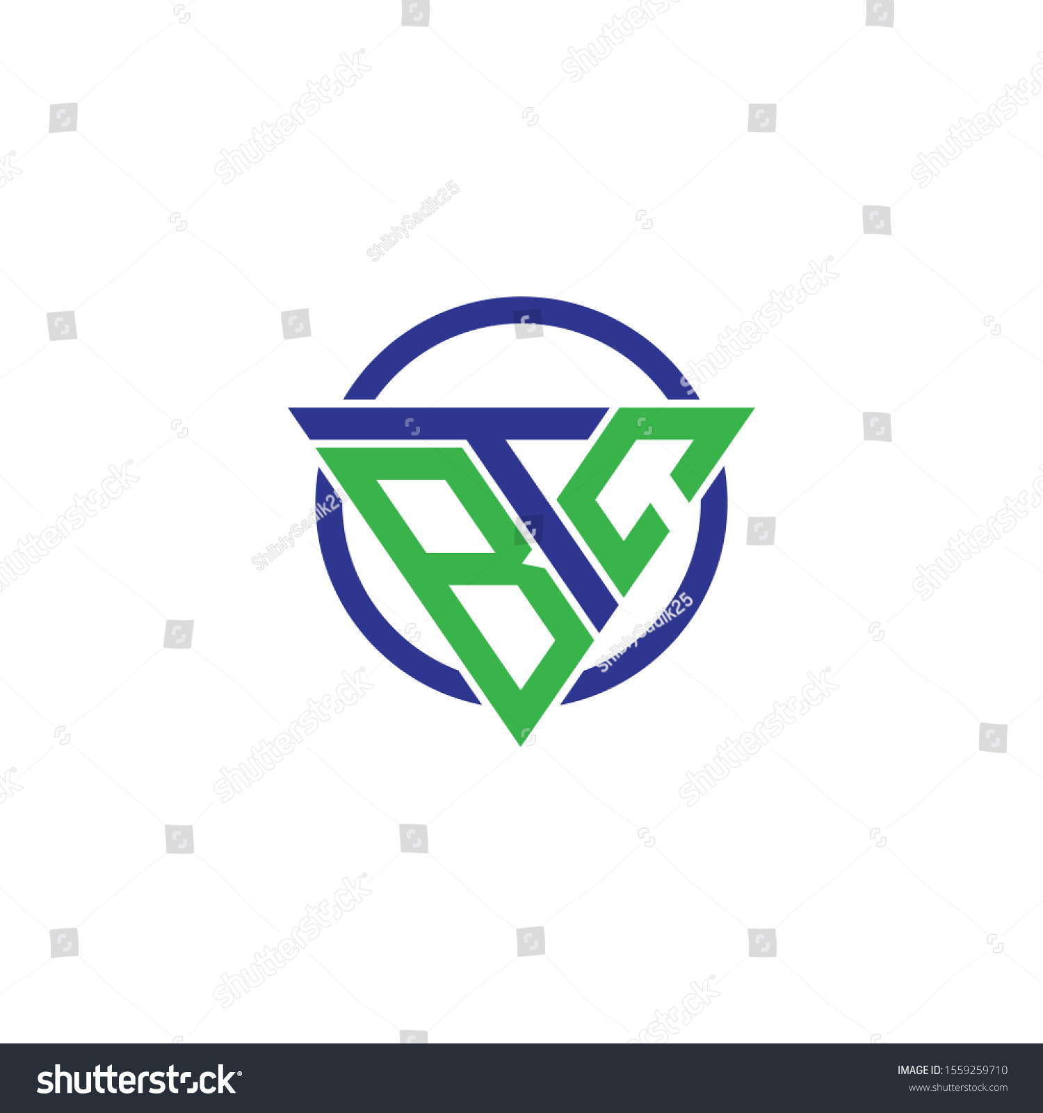 Btc Tbc Circle Unique Logo Design Stock Vector Royalty Free 1559259710