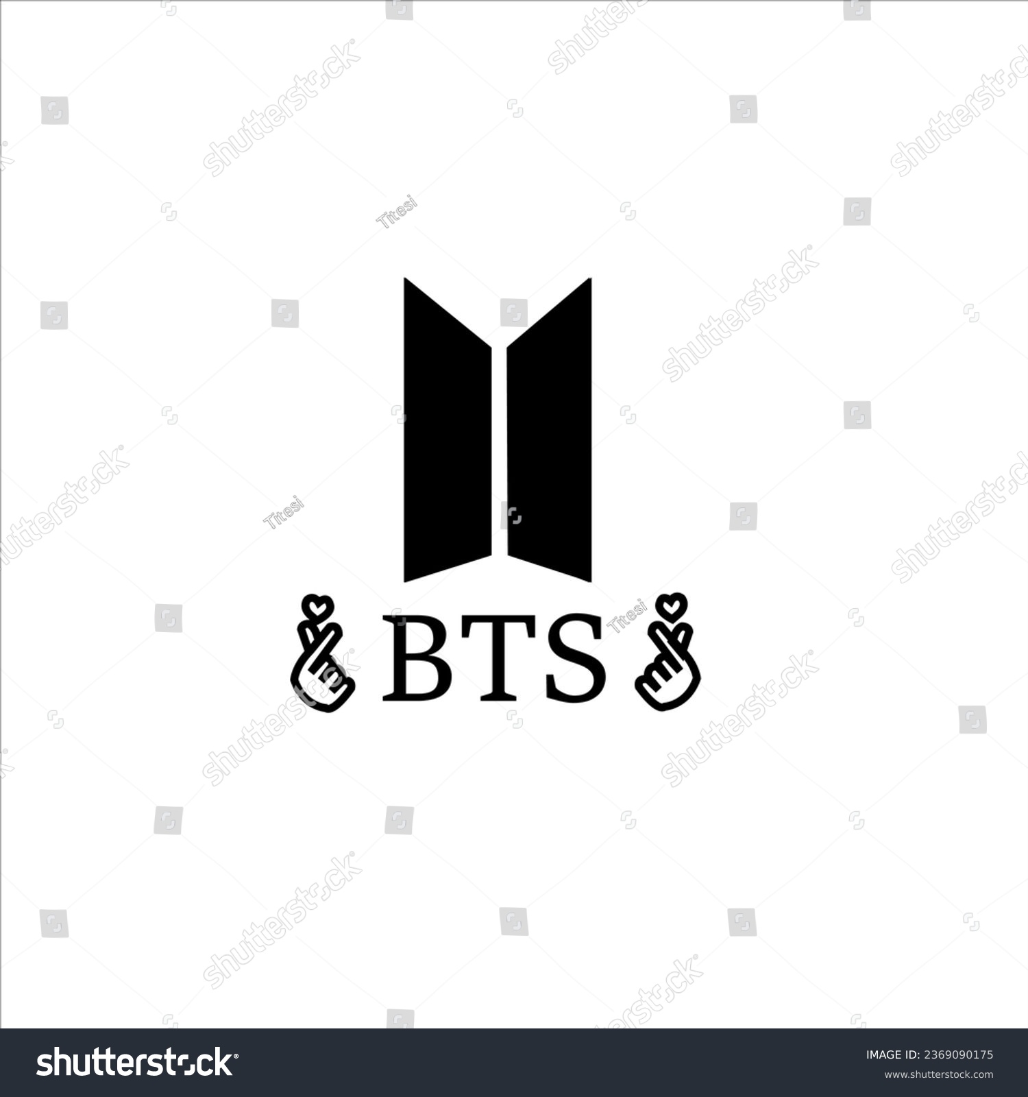SVG of BTS ,army ,Bangtan Boys BTS new  logo vector illustration. svg