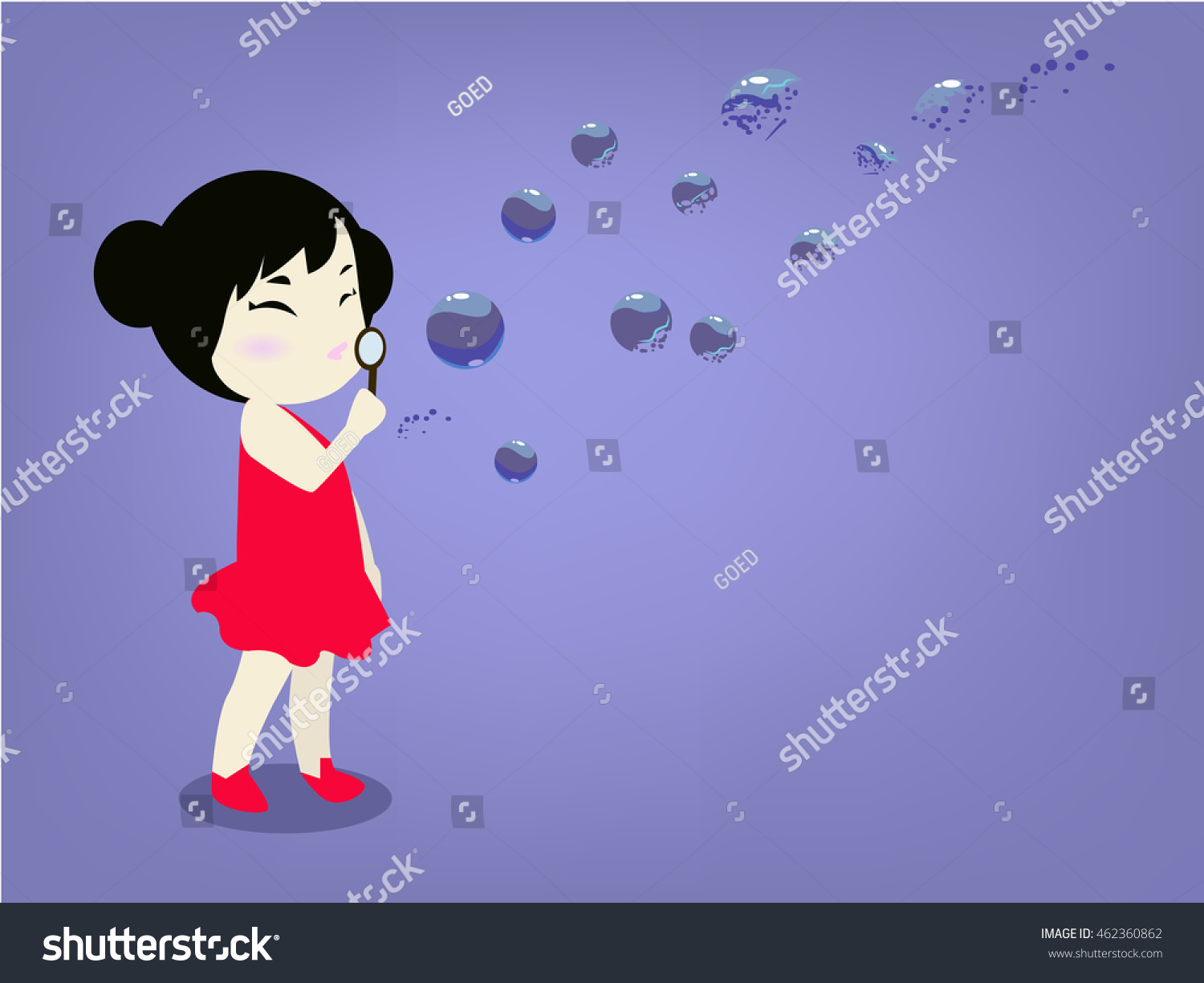 Bubble Blow Stock Vector 462360862 : Shutterstock