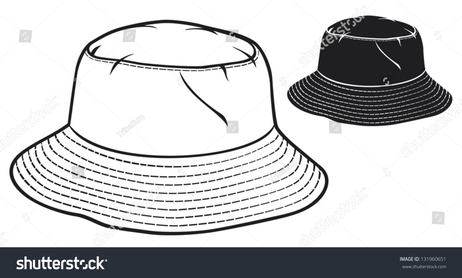 Bucket Hat Collection Stock Vector 131960651 - Shutterstock