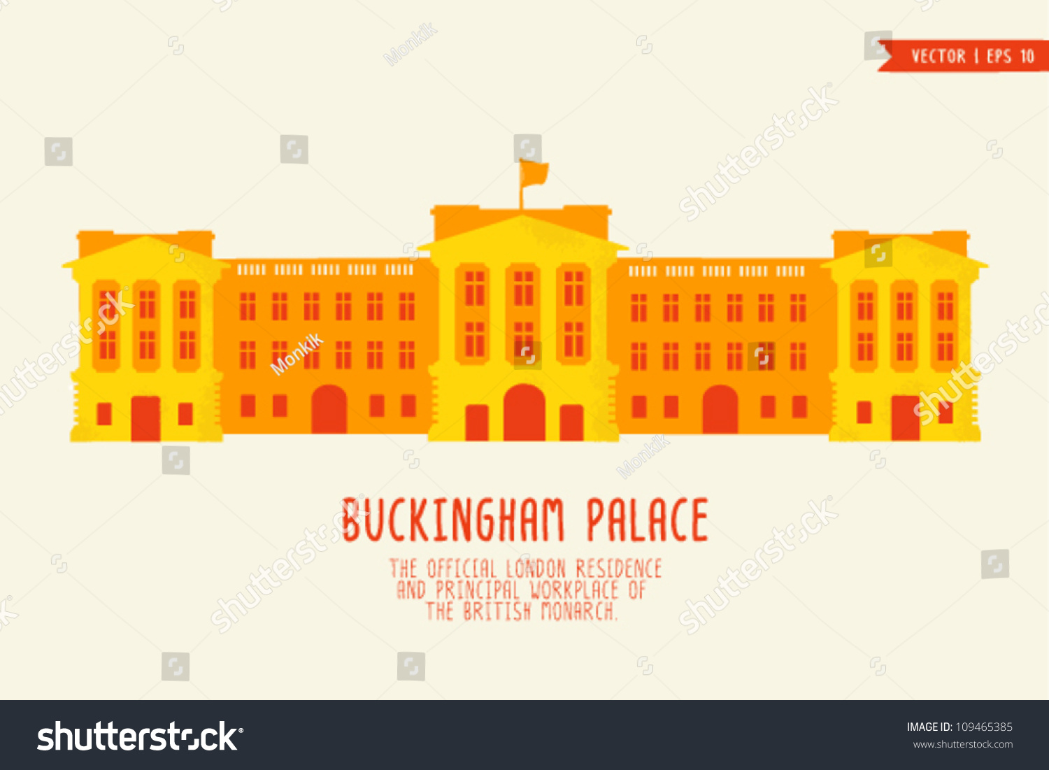 Buckingham Palace Stock Vector 109465385 - Shutterstock