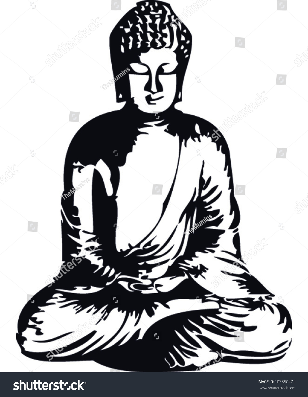 Buddha Stock Vector 103850471 - Shutterstock