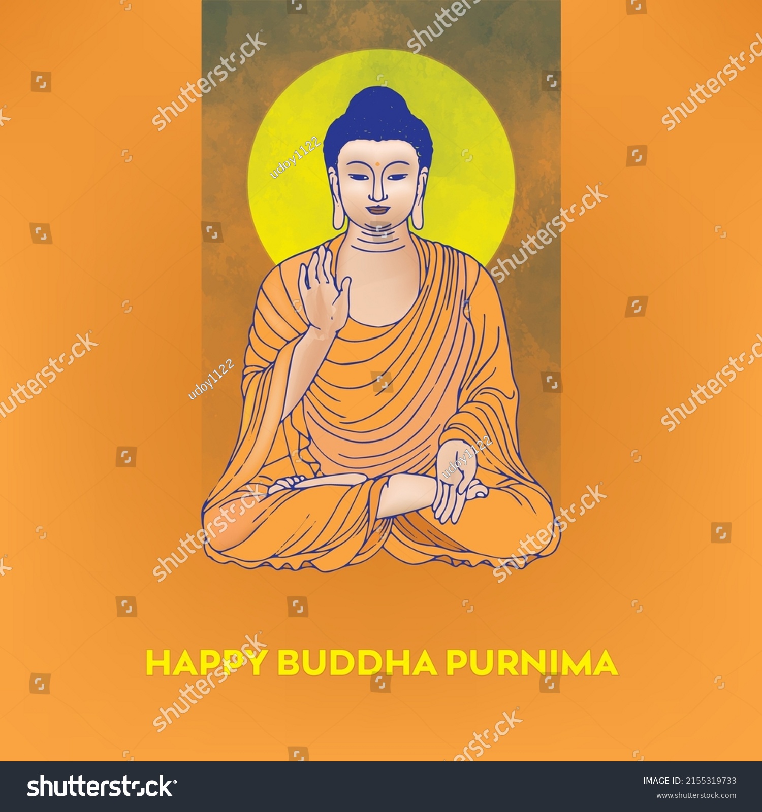 Buddha Purnima Buddhas Birthday Buddhist Festival Stock Vector (Royalty