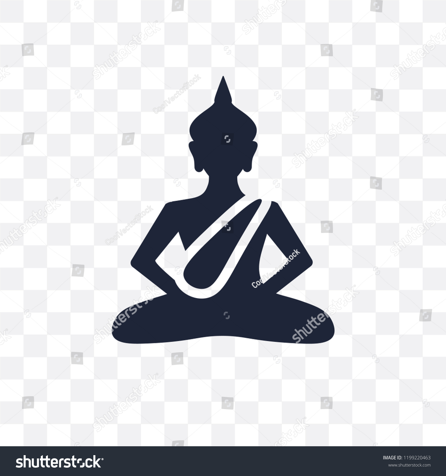 Buddha Transparent Icon Buddha Symbol Design Stock Vektorgrafik Lizenzfrei