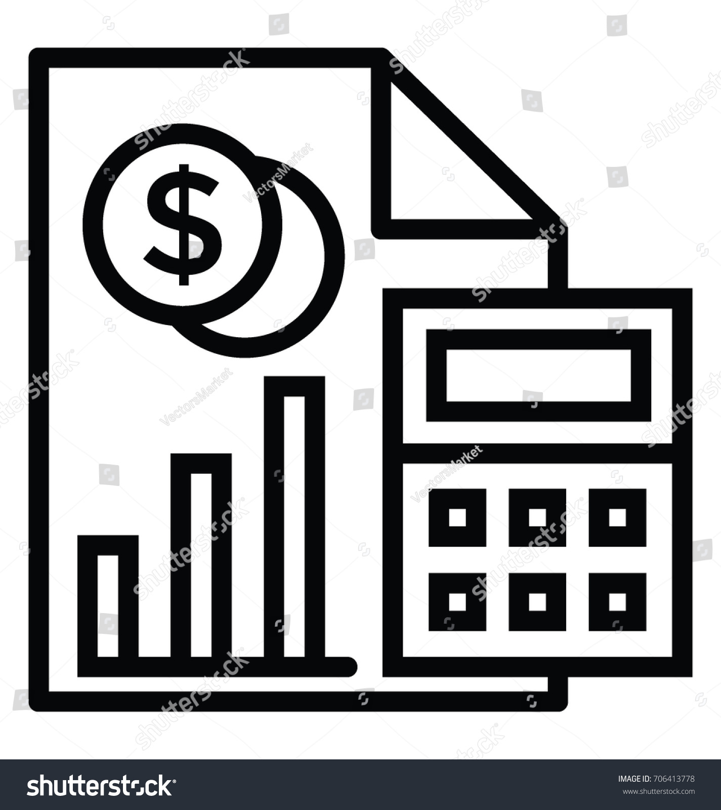 Budget Accounting Vector Icon Stock Vector 706413778 - Shutterstock