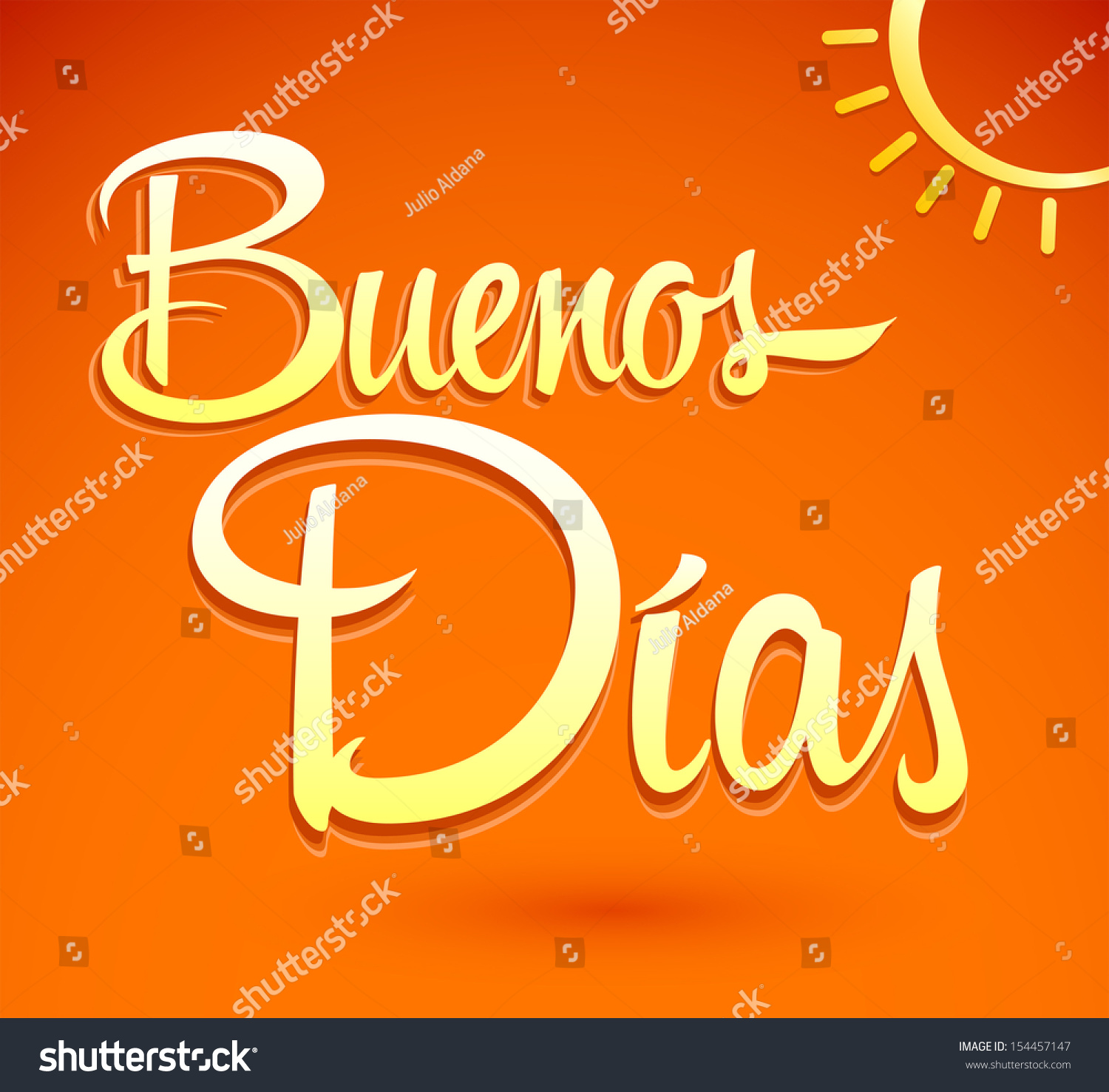 stock-vector-buenos-dias-good-morning-spanish-text-lettering-vector-