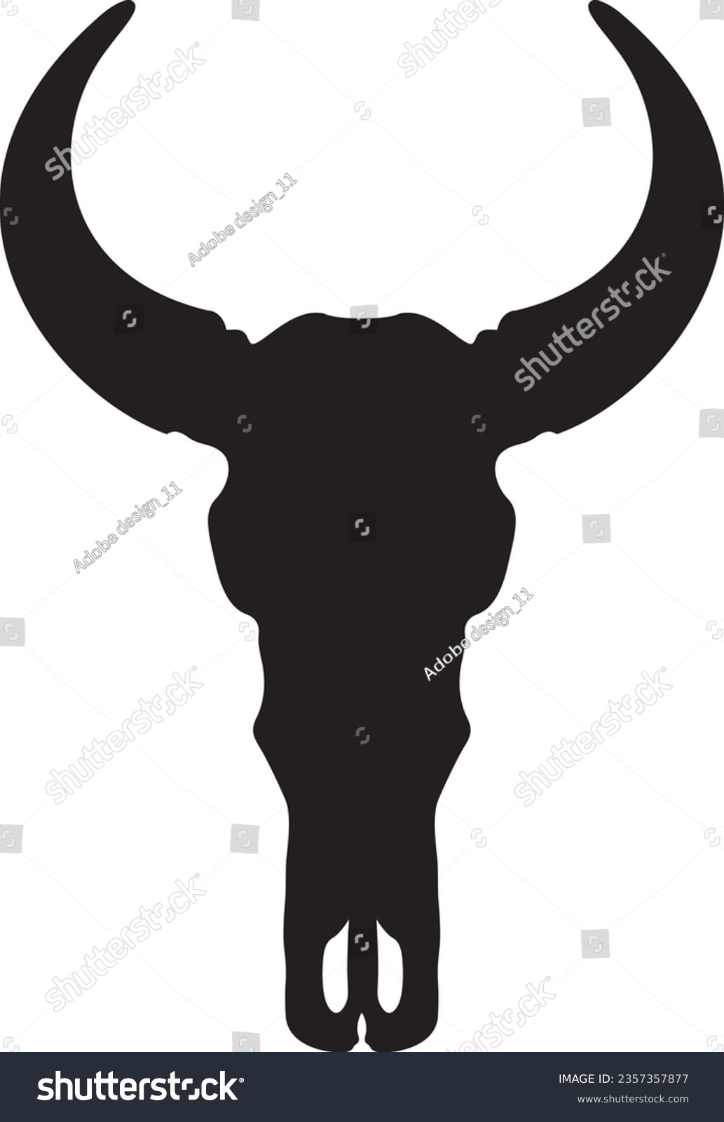 SVG of Buffalo Skull Icon, Bull Skull Svg svg