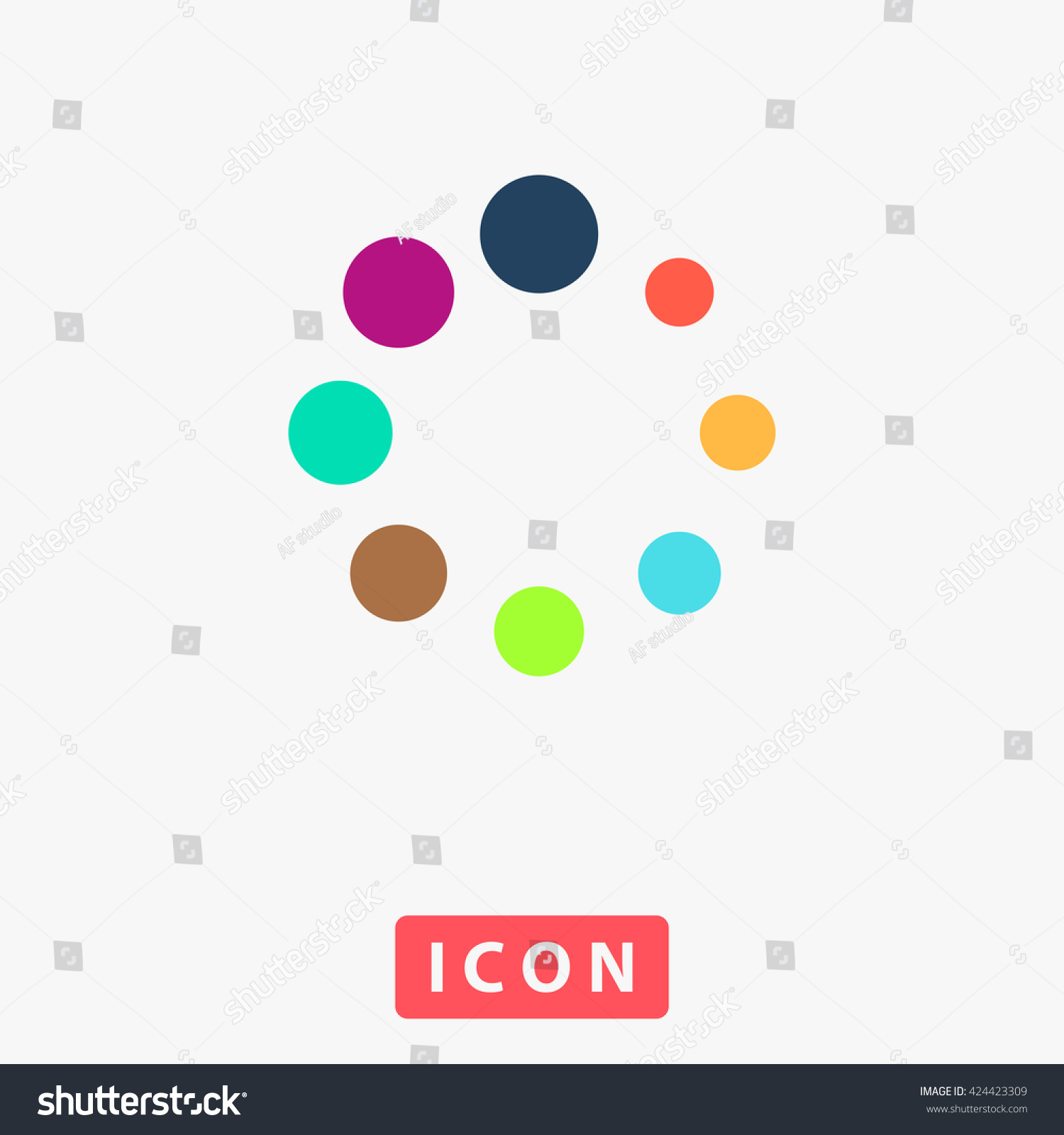 Buffering Icon Vector Stock Vector (Royalty Free) 424423309
