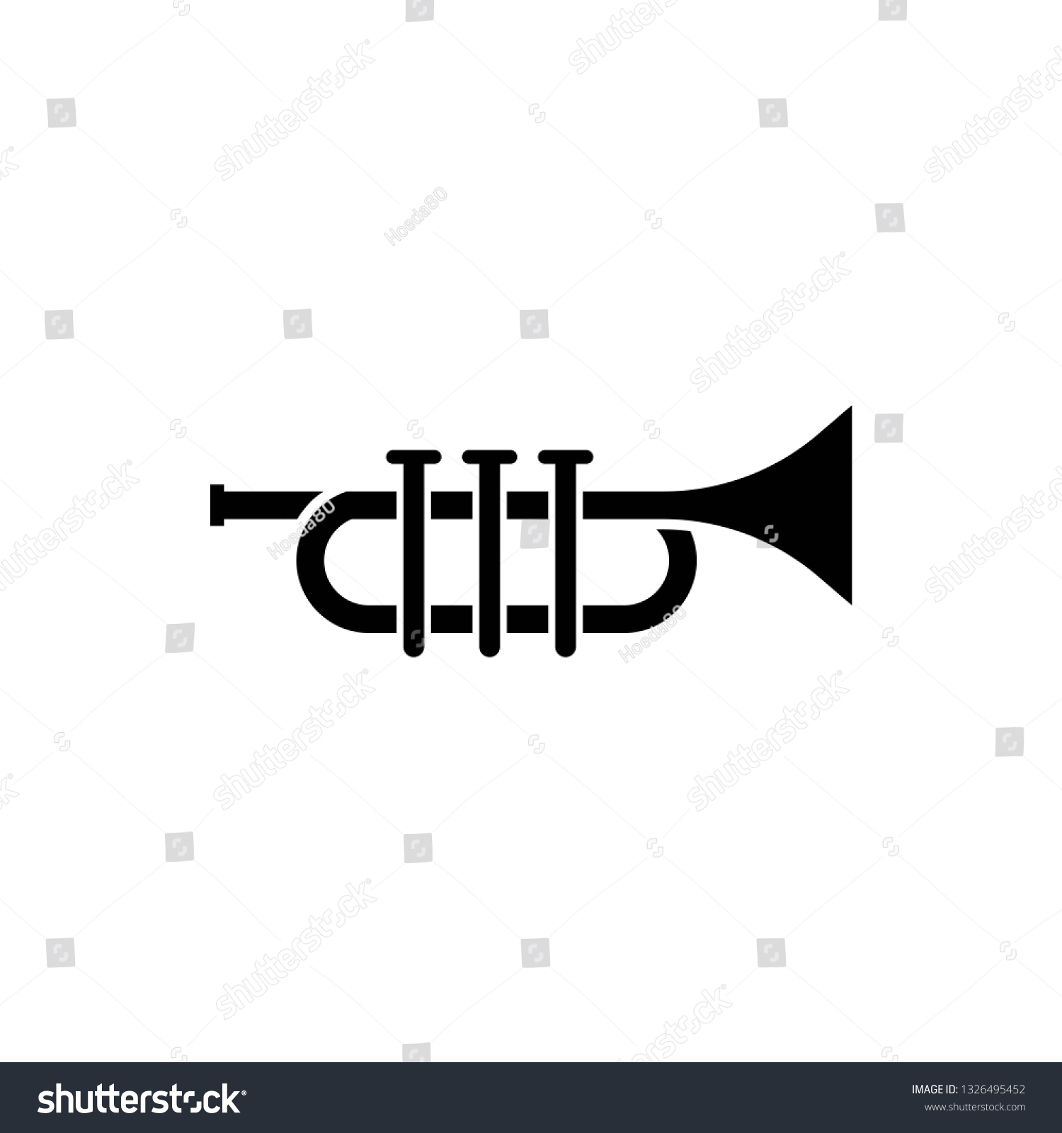 Bugle Trumpet Icon Trendy Flat Style Stock Vector (Royalty Free ...