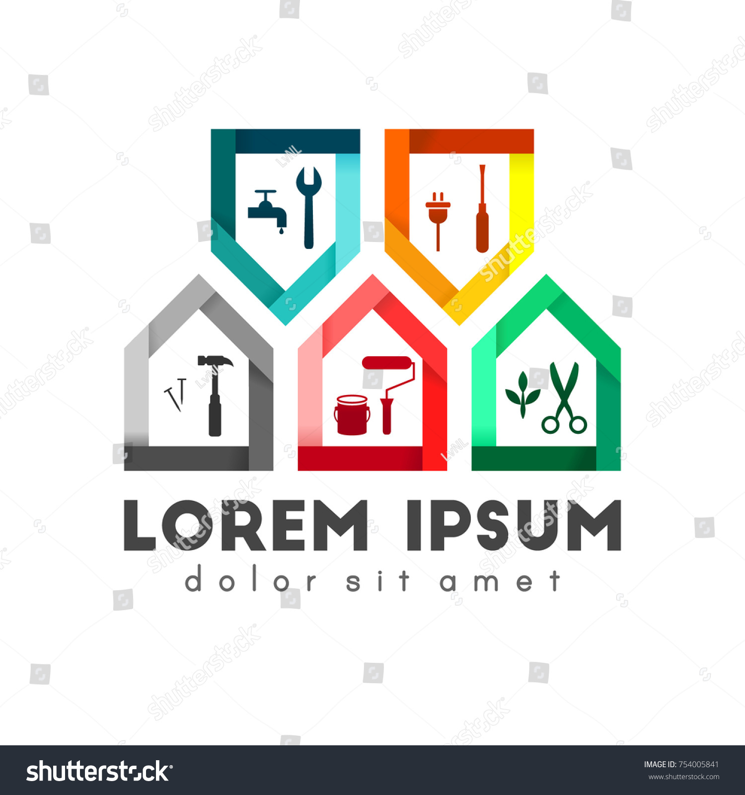 Building Facility Management Concept Work Tool Stock Vector (Royalty ...