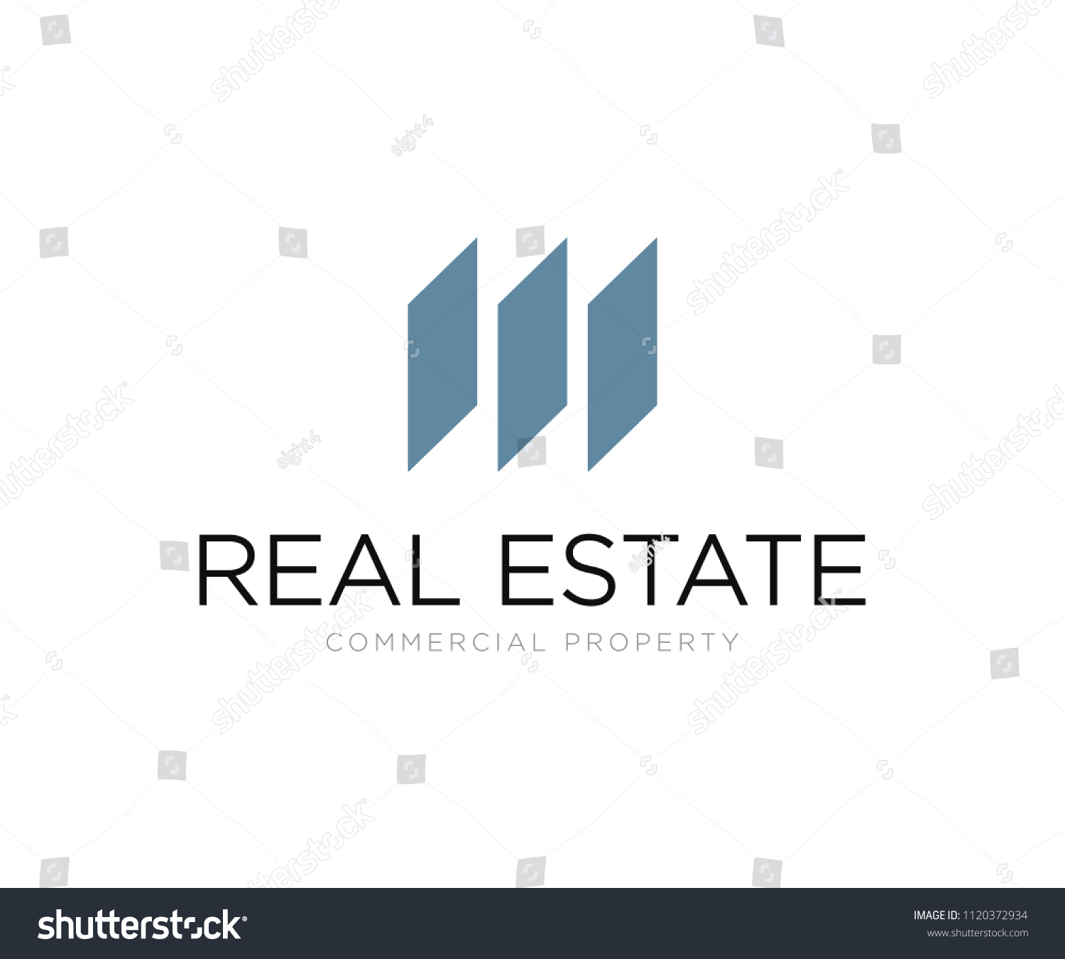 Building Commercial Real Estate Logo Design Stock Vector (Royalty Free ...