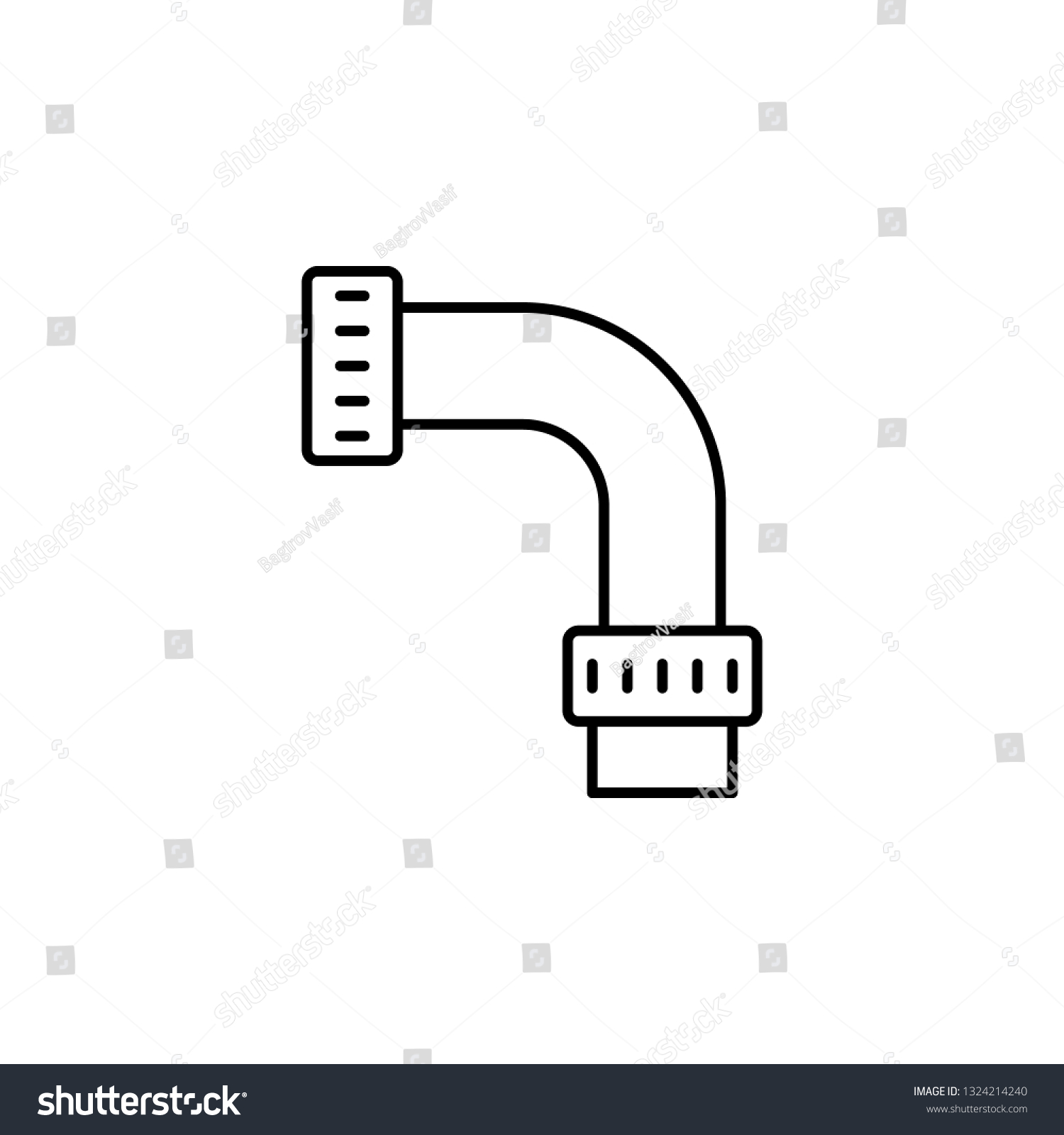 Building Construction Industry Pipe Line Vector Stock Vector (Royalty ...