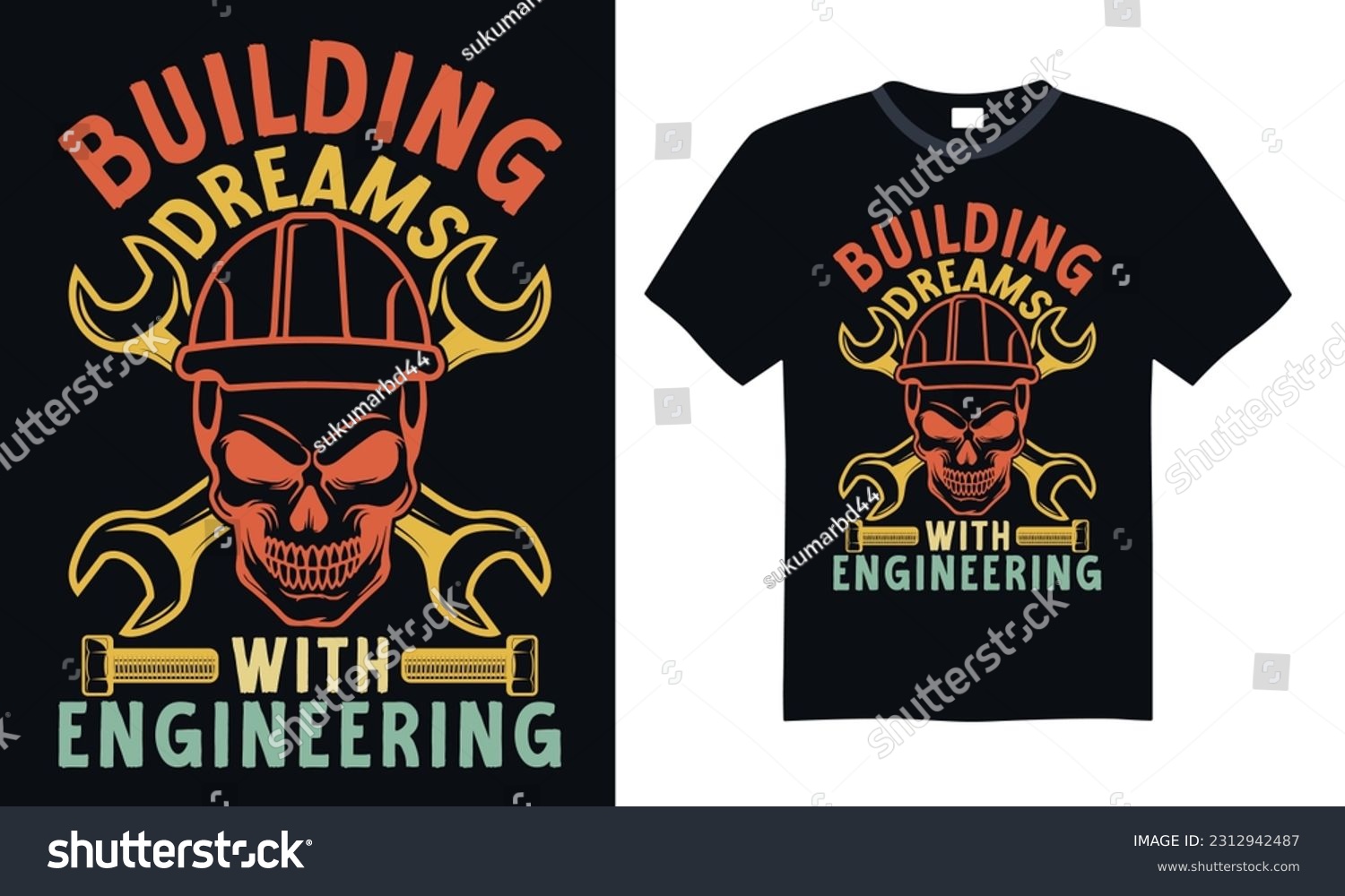 SVG of Building Dreams with Engineering - Engineering T-shirt Design, SVG Files for Cutting, Handmade calligraphy vector illustration, Hand written vector sign svg
