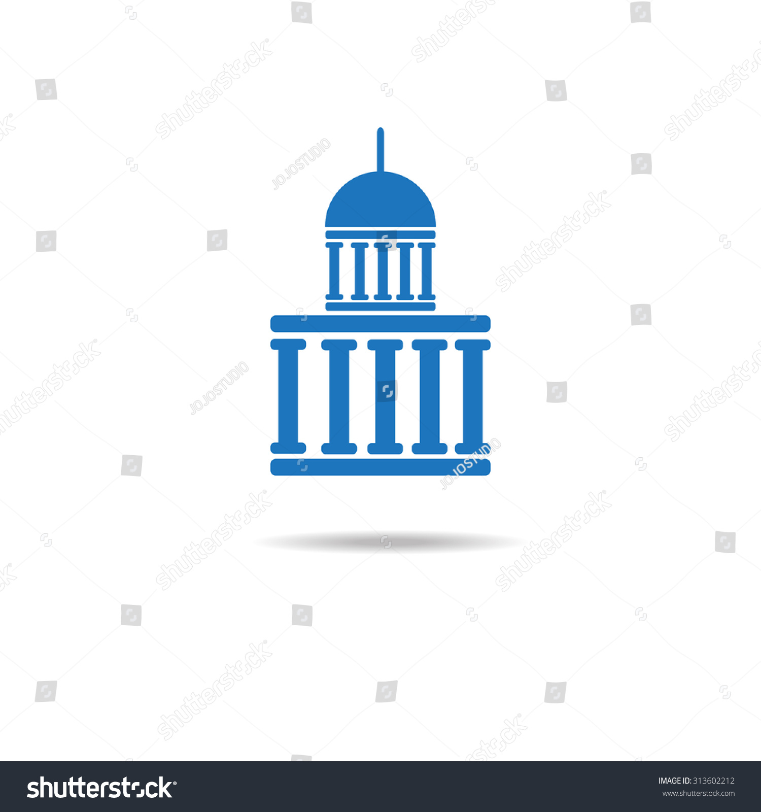 Building Icon Government Stock Vector Illustration 313602212 : Shutterstock