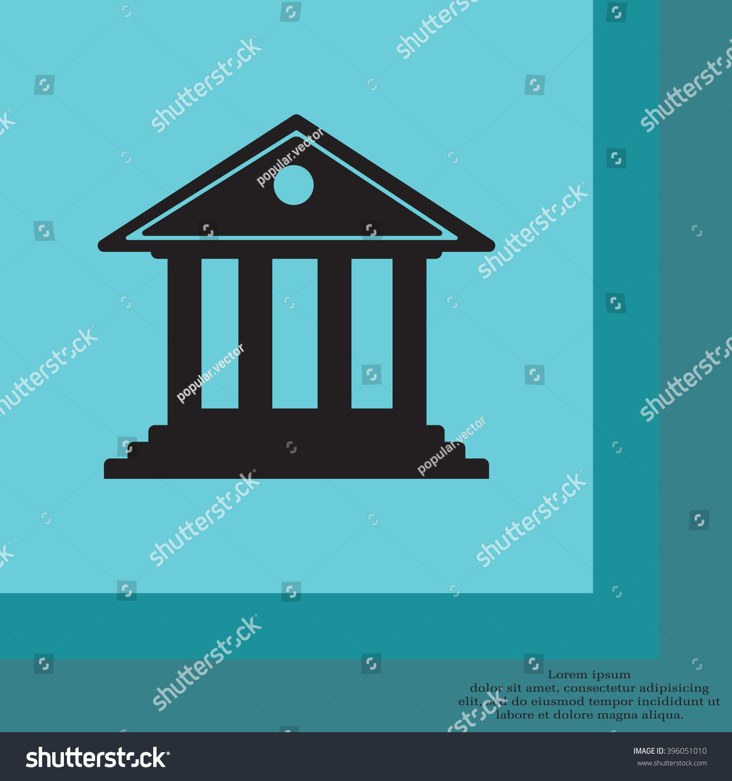 Building Columns Symbol Vector Illustration Stock Vector (royalty Free 