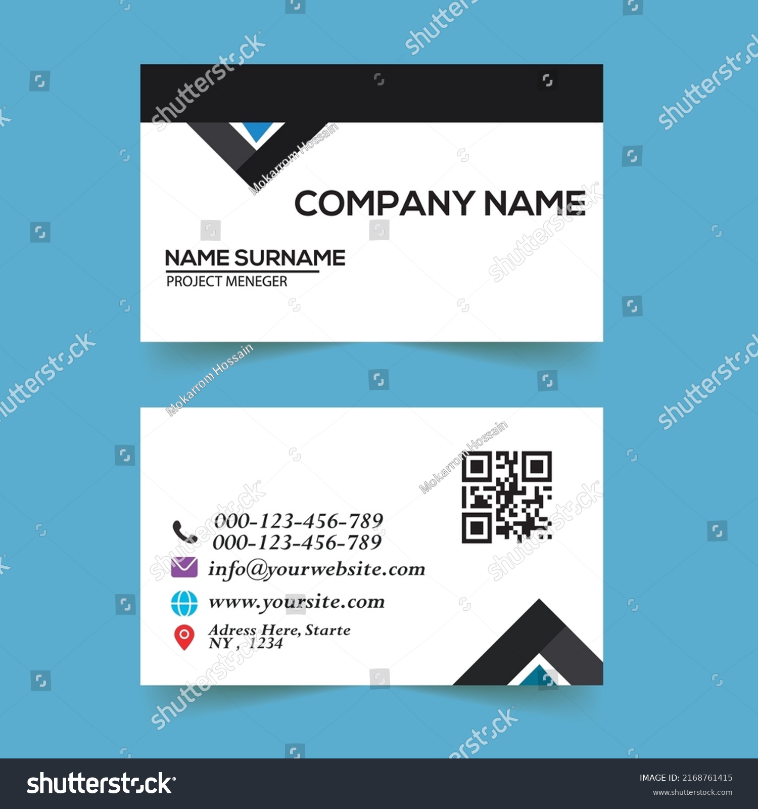 Buisness Card Design Template Illustration Stock Vector (Royalty Free ...