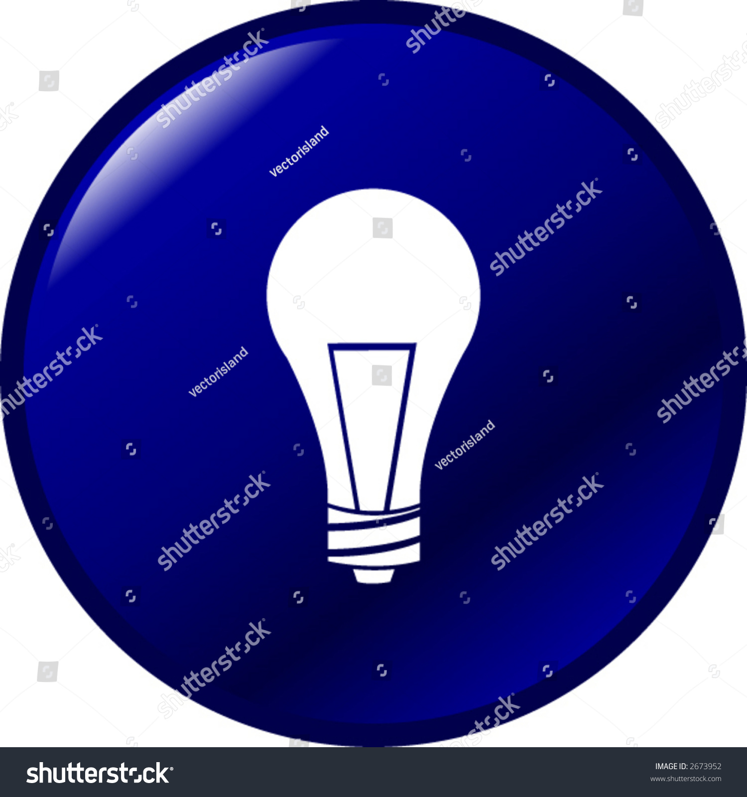 Bulb Button Stock Vector Illustration 2673952 : Shutterstock