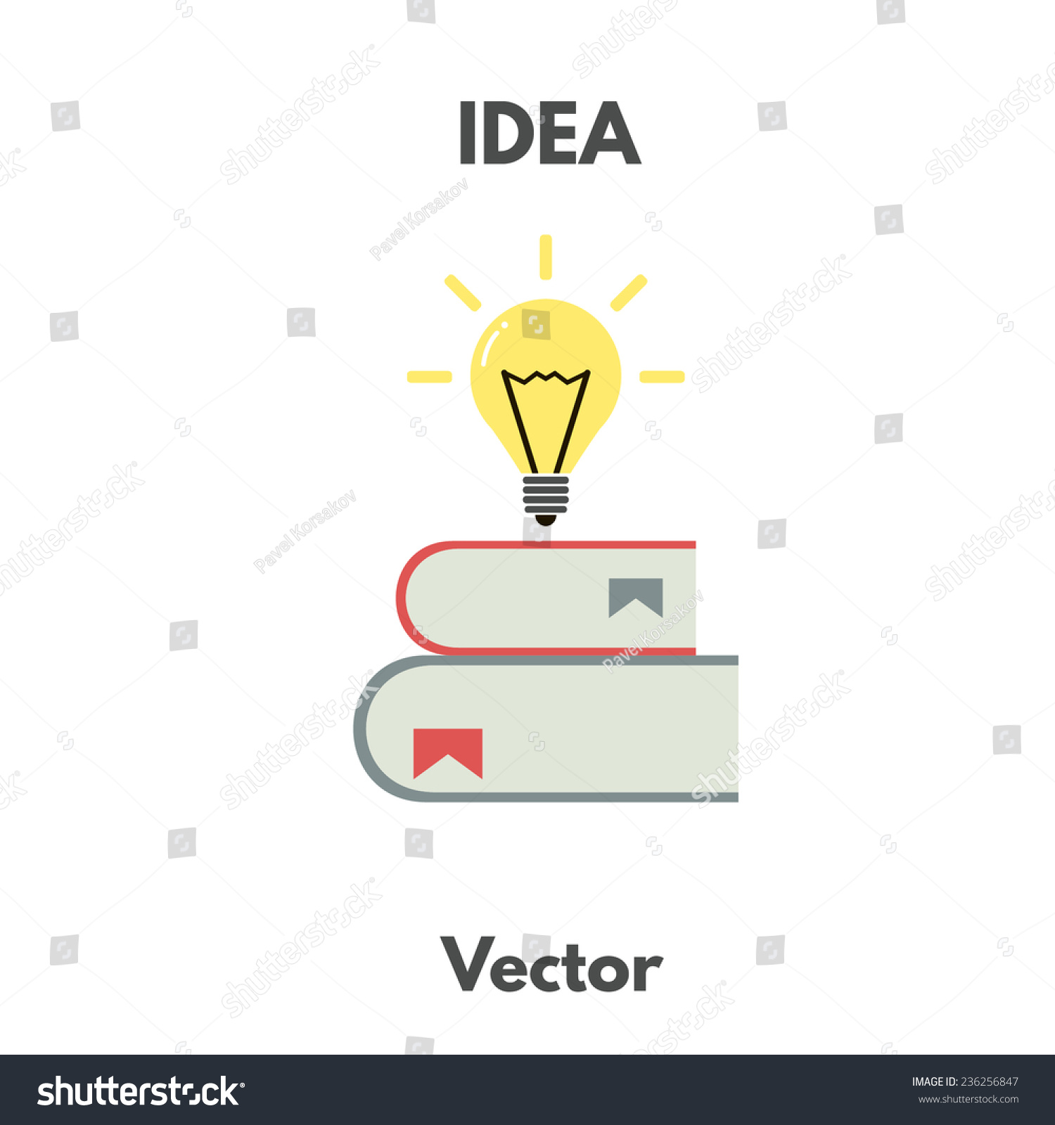 Bulb Icon Idea Concept Vector Illustration: vector de stock (libre de ...